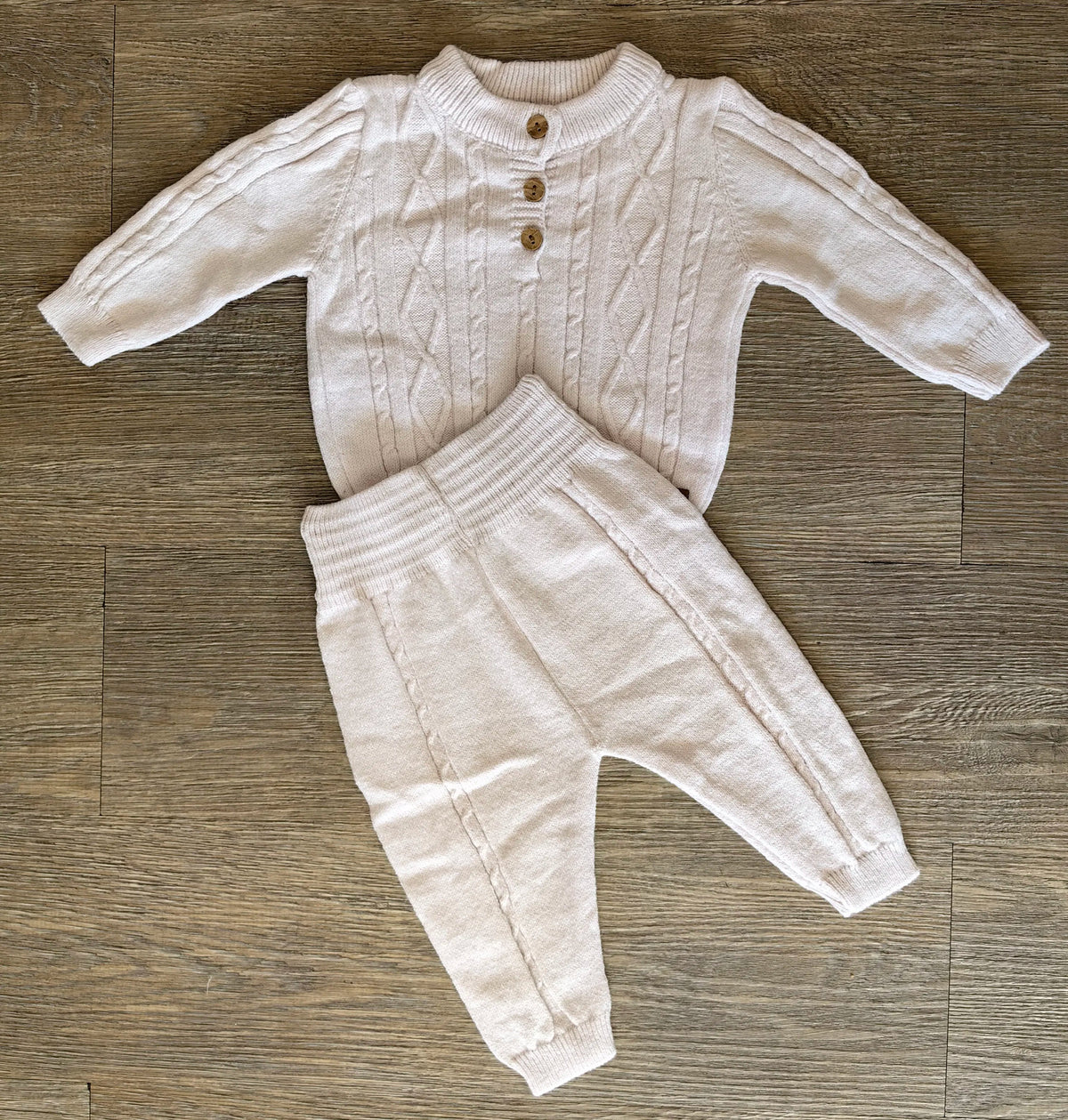 Pull et pantalon bébé fille en 100 % laine - All for Kids