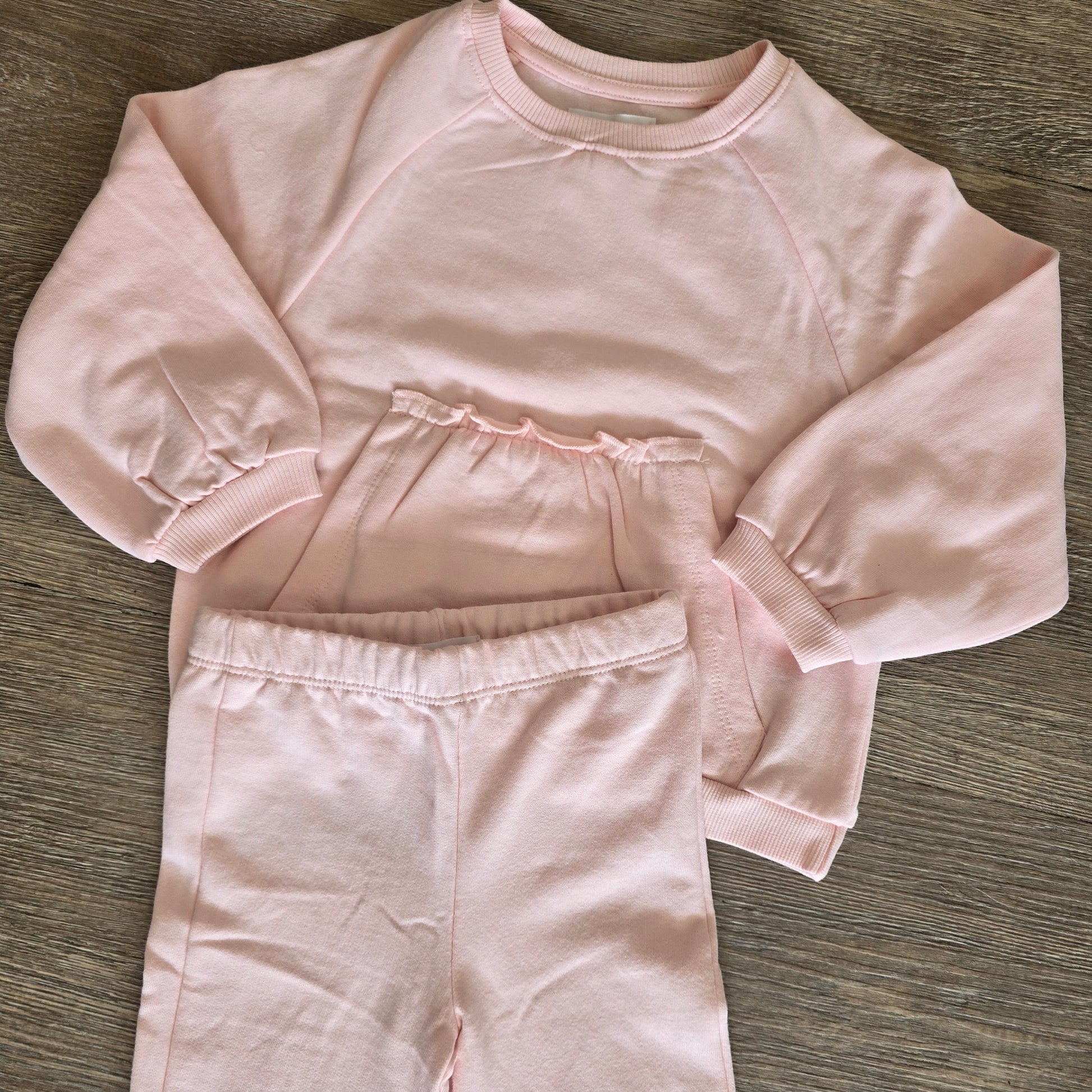 Ensemble fille rose coton pantalon évasé taille de 3 à 6 ans ref 178 ALL FOR KIDS