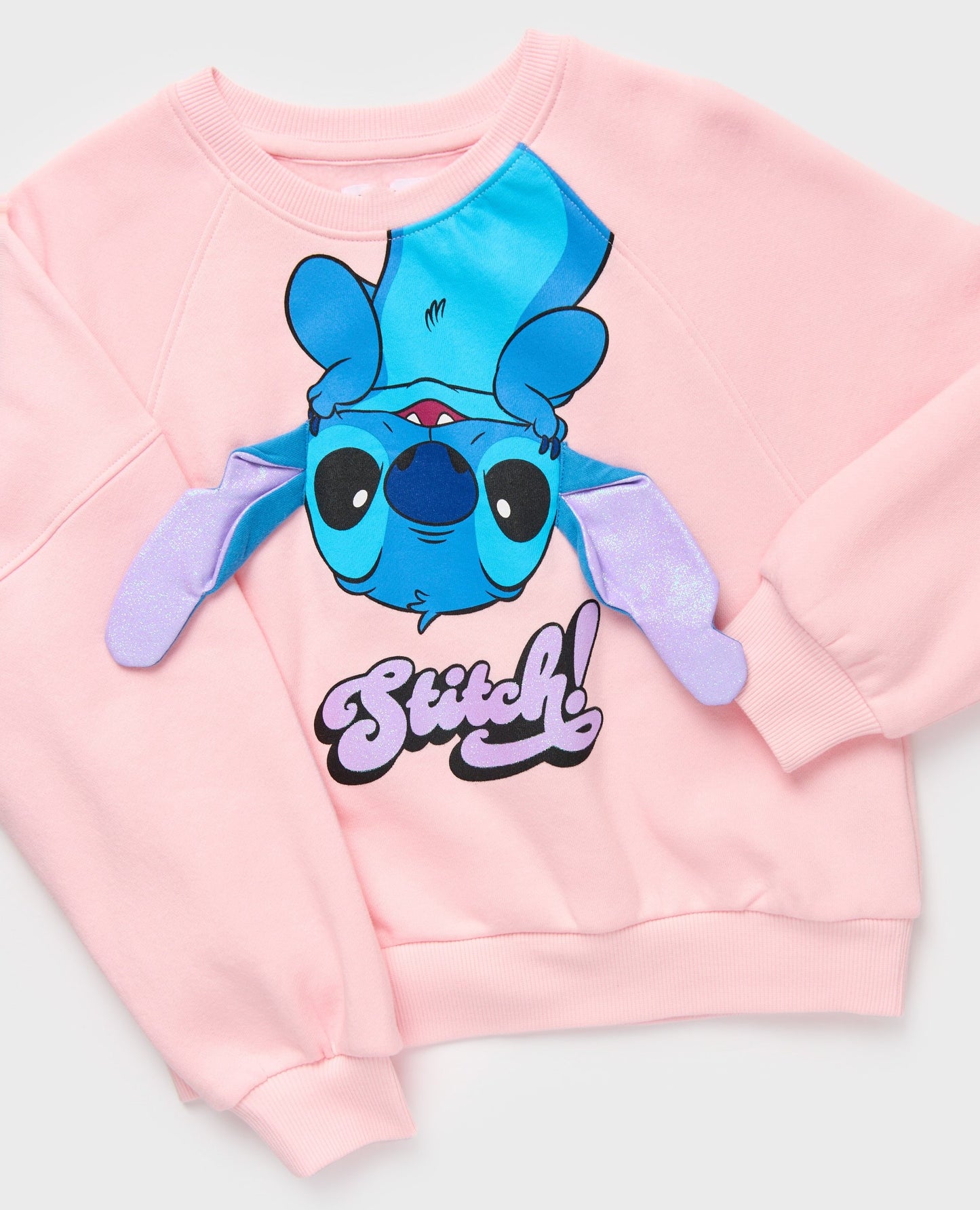 Sweat fille Stitch rose 100% coton Tailles de 3 à 6 ans ref 042 ALL FOR KIDS