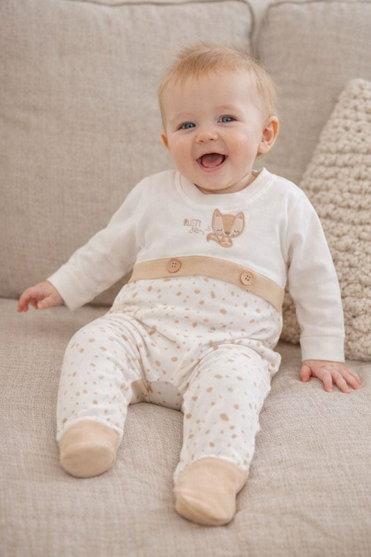 Pyjama bébé mixte renard 100 % coton – 3 à 6 mois