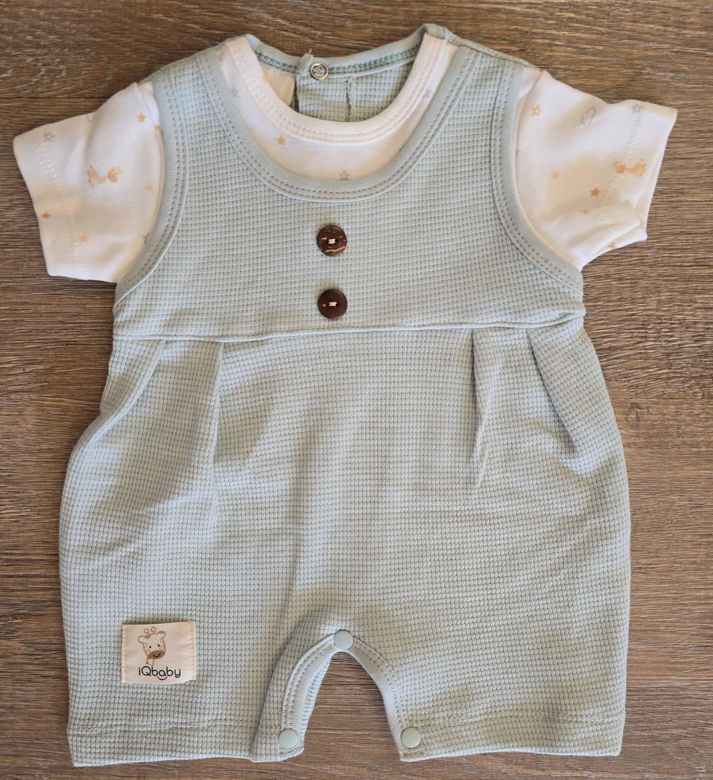 Barboteuse bébé mixte coton taille de 0 à 6 mois ref 1218 ALL FOR KIDS