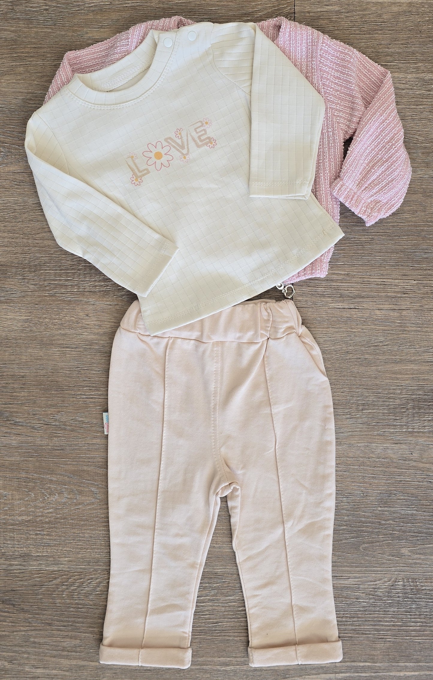 Ensemble bébé fille 3 pièces veste, t-shirt et pantalon 6-12 mois ALL FOR KIDS