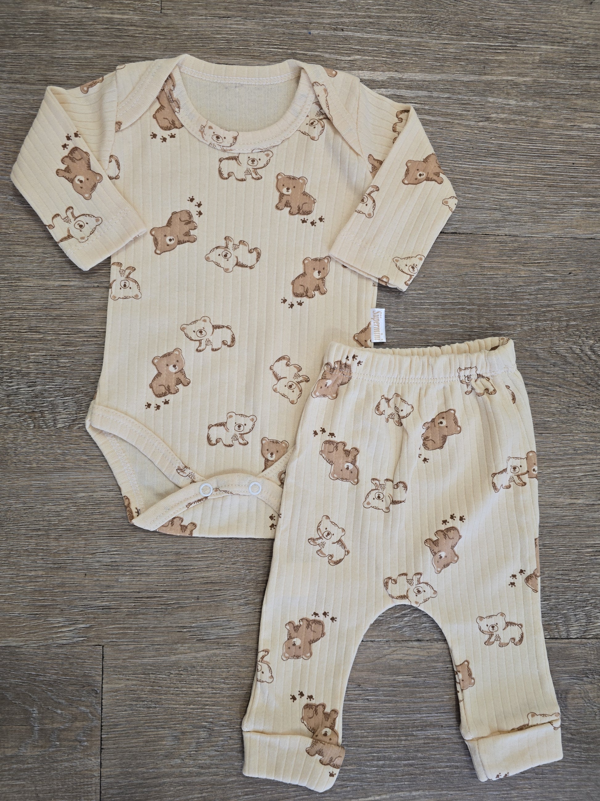 Ensemble bébé body et pantalon unisexe taille de                          100% coton ref 0116 ALL FOR KIDS