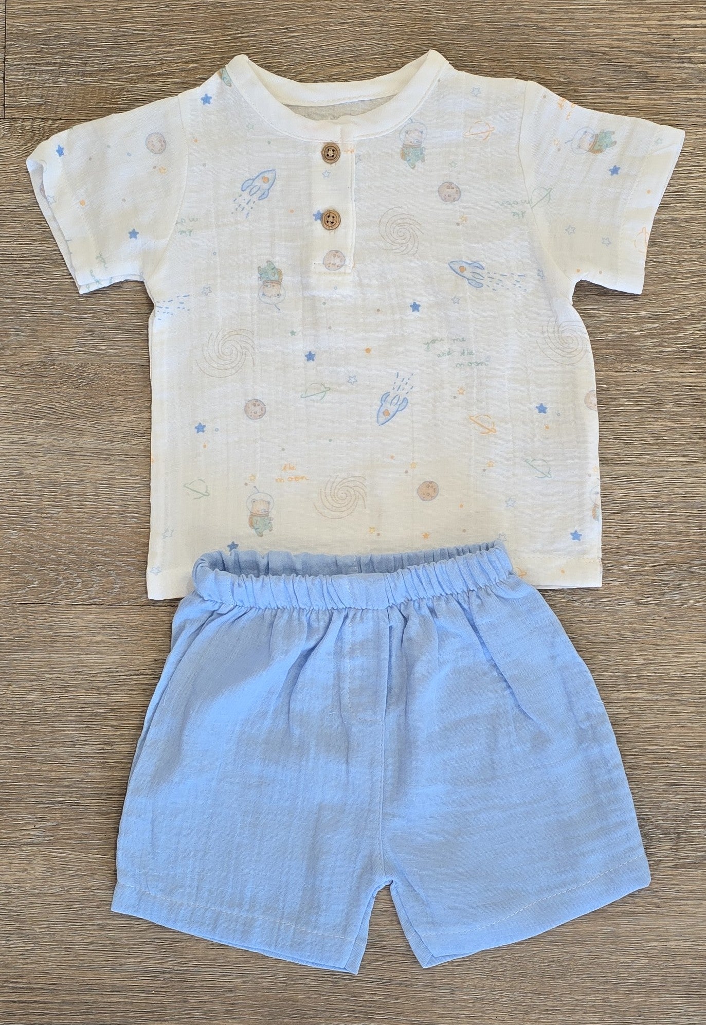 Ensemble bébé garçon gaze de coton taille de 3 à 18 mois ref 21 ALL FOR KIDS