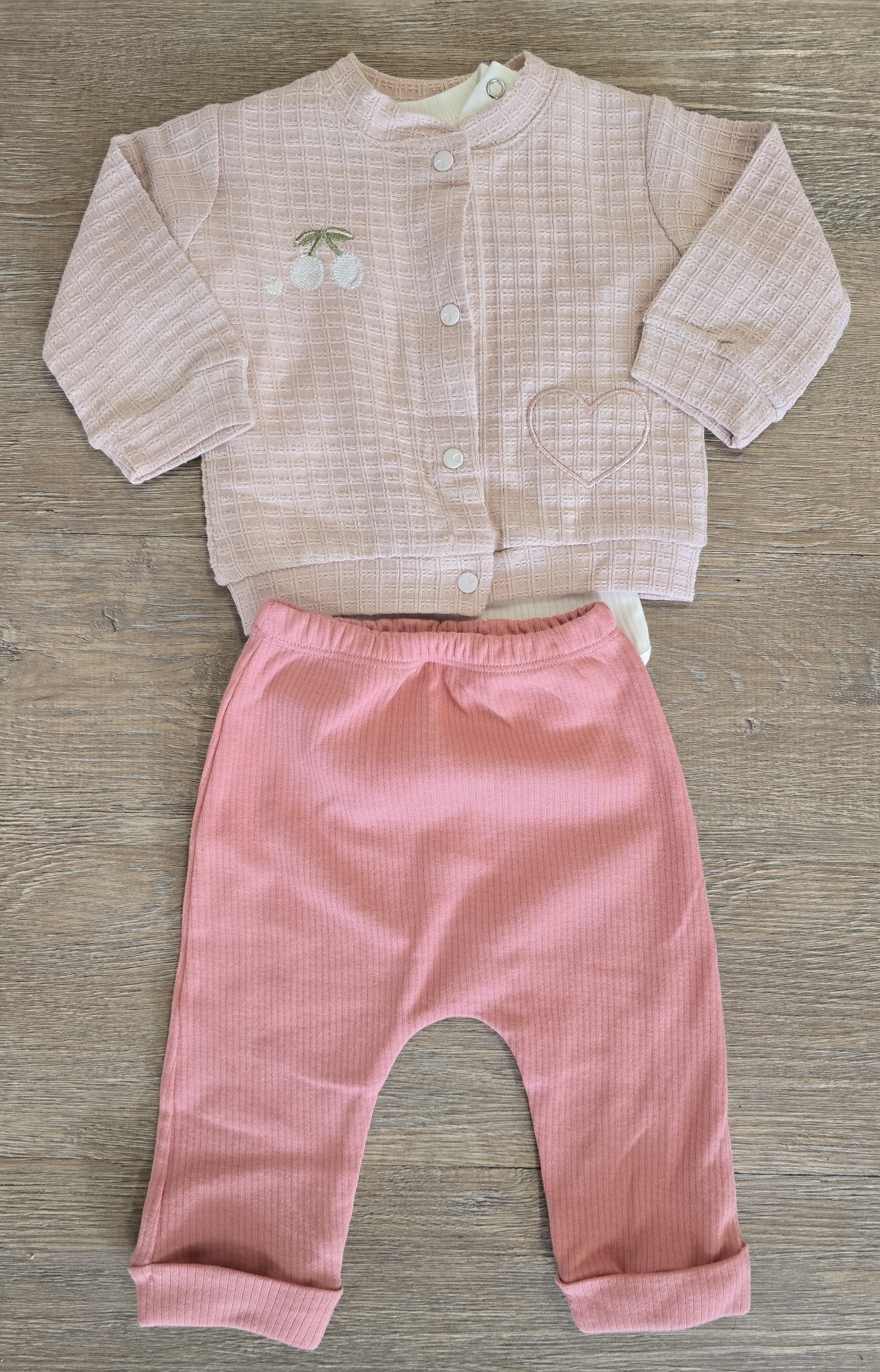 Ensemble bébé fille 3 pièces taille de 3 à 19 mois ref 6865 ALL FOR KIDS