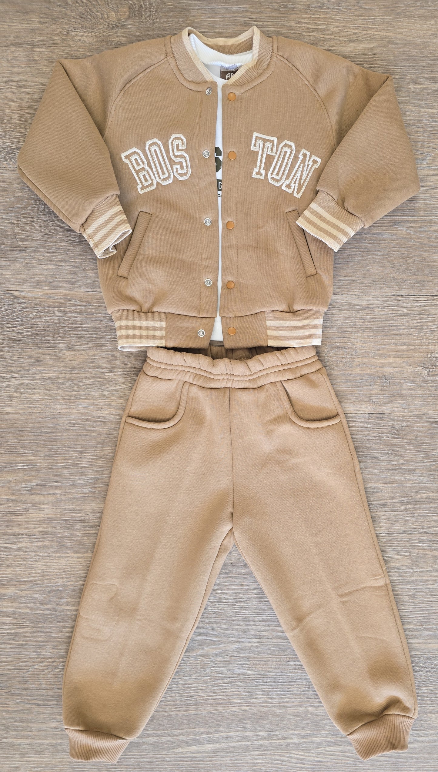 Ensemble Teddy "Boston" garçon  3 pièces 100% coton taille de 2 à 5 ans ref 5381 ALL FOR KIDS