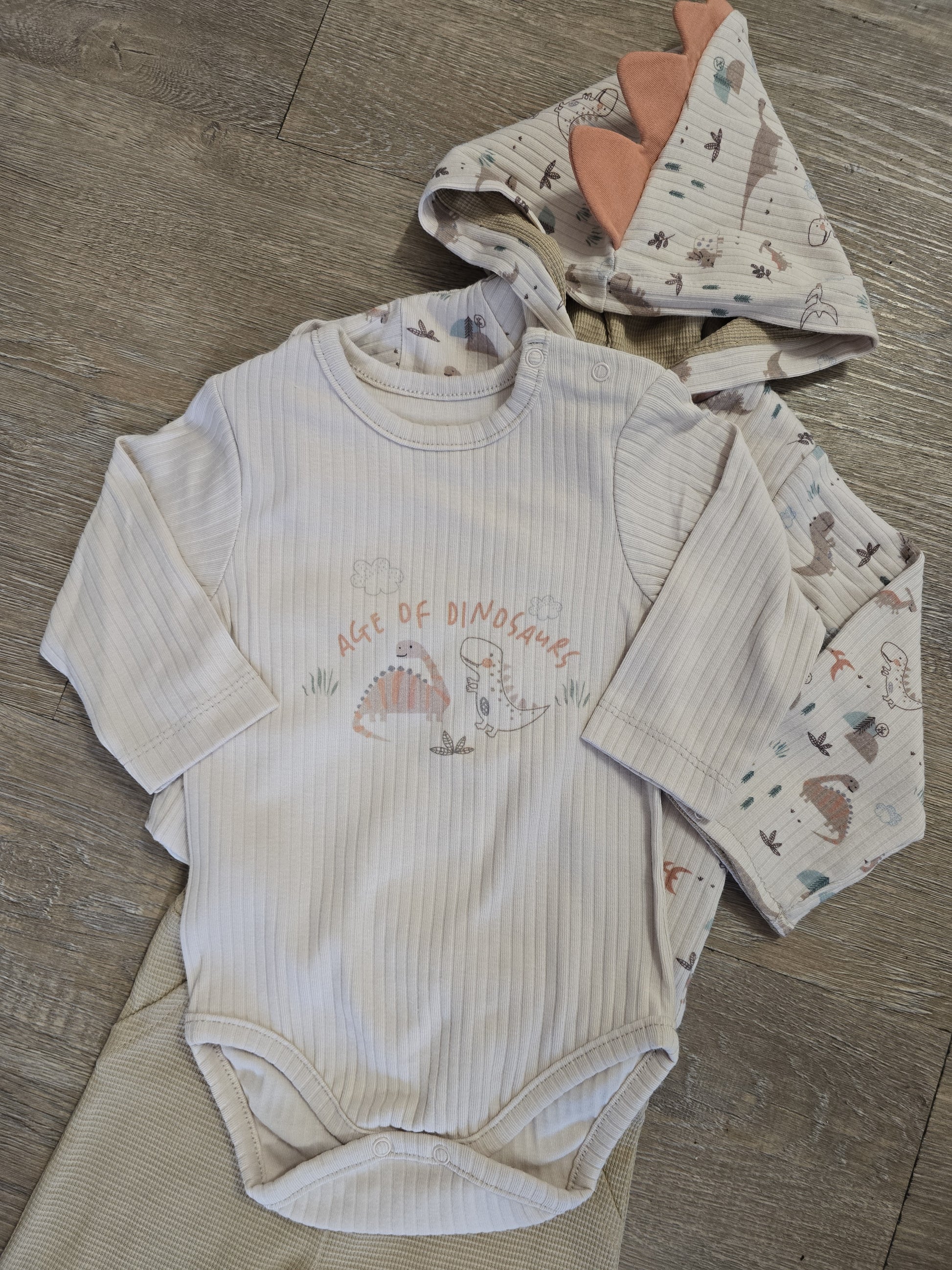 Ensemble bébé garçon dinosaure 3 pièces taille de 6 à 12 mois ref 3006 ALL FOR KIDS