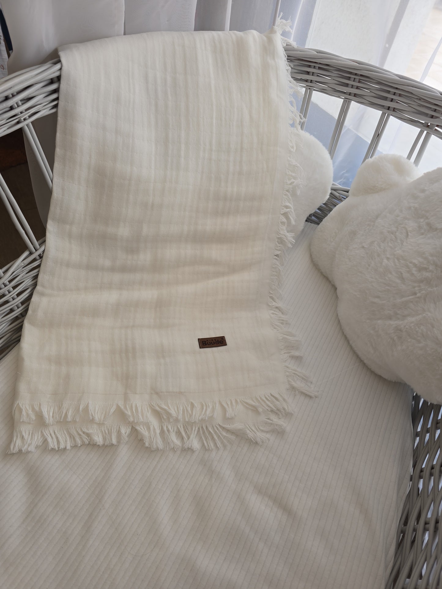 Couverture bébé en gaze de coton Beige Ref 1 ALL FOR KIDS