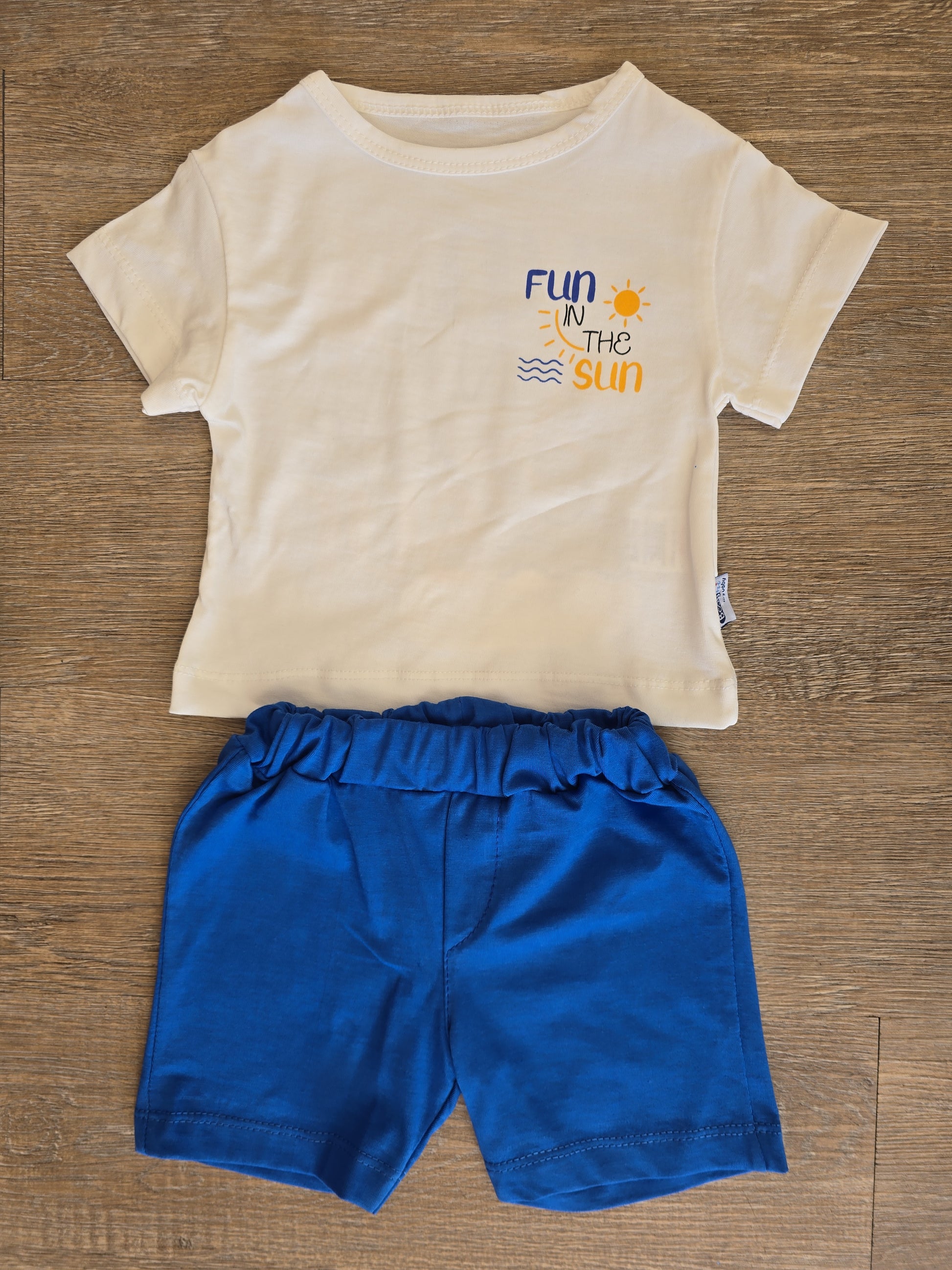 Ensemble bébé garçon tee-shirt et short taille de 9 à 18 mois 100% coton ref 274 ALL FOR KIDS