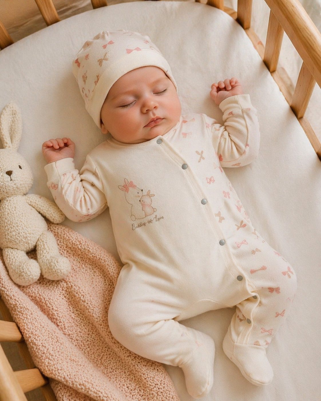 Pyjama bébé fille coton taille 0 à 6 mois ouverture pression ref 13 ALL FOR KIDS