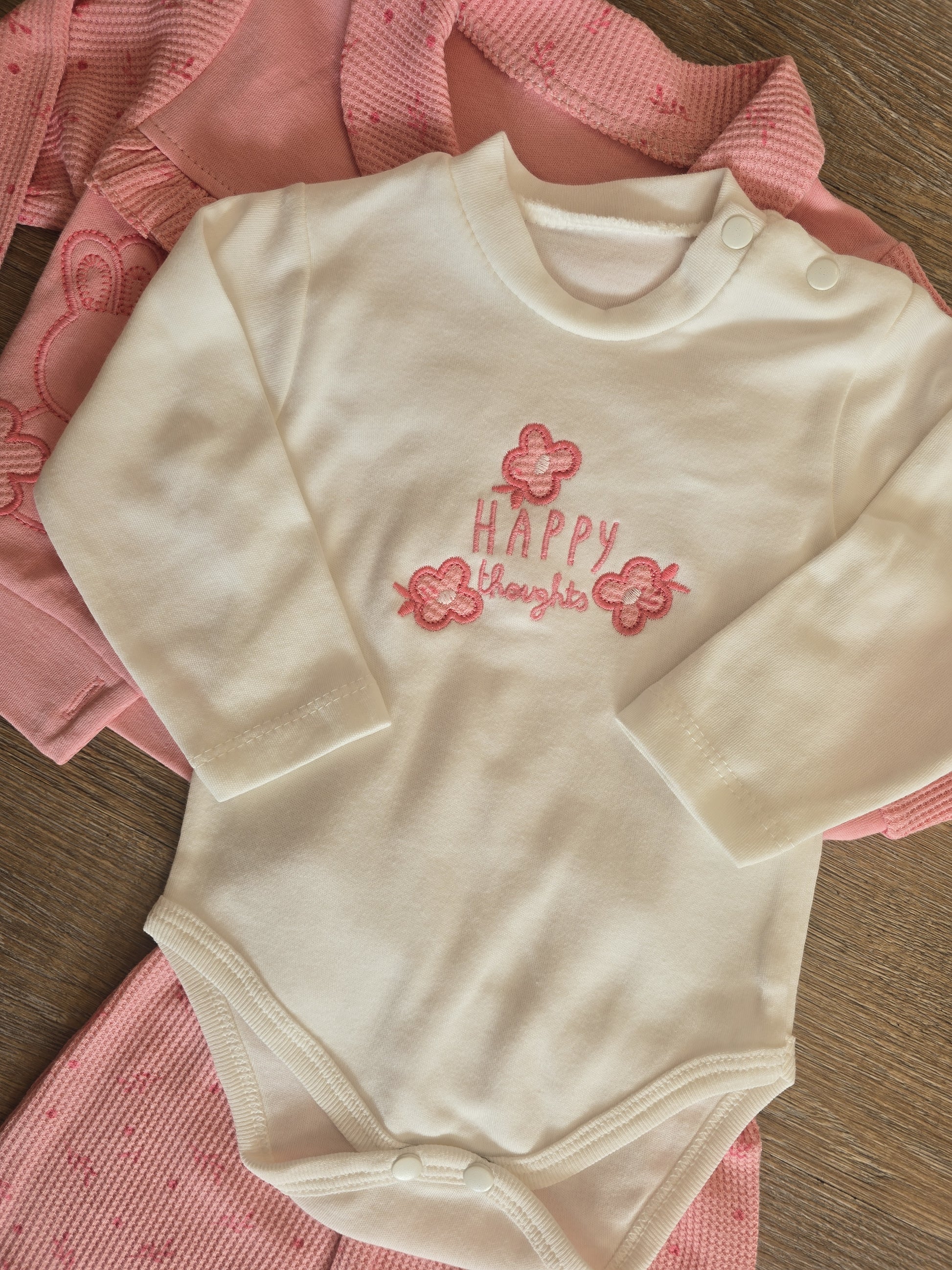 Ensemble bébé fille 3 pièces taille de 3 à 9 mois 100% coton ref 2077 ALL FOR KIDS