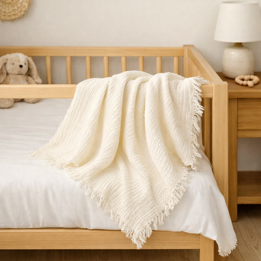 Couverture bébé en gaze de coton Beige Ref 1 ALL FOR KIDS