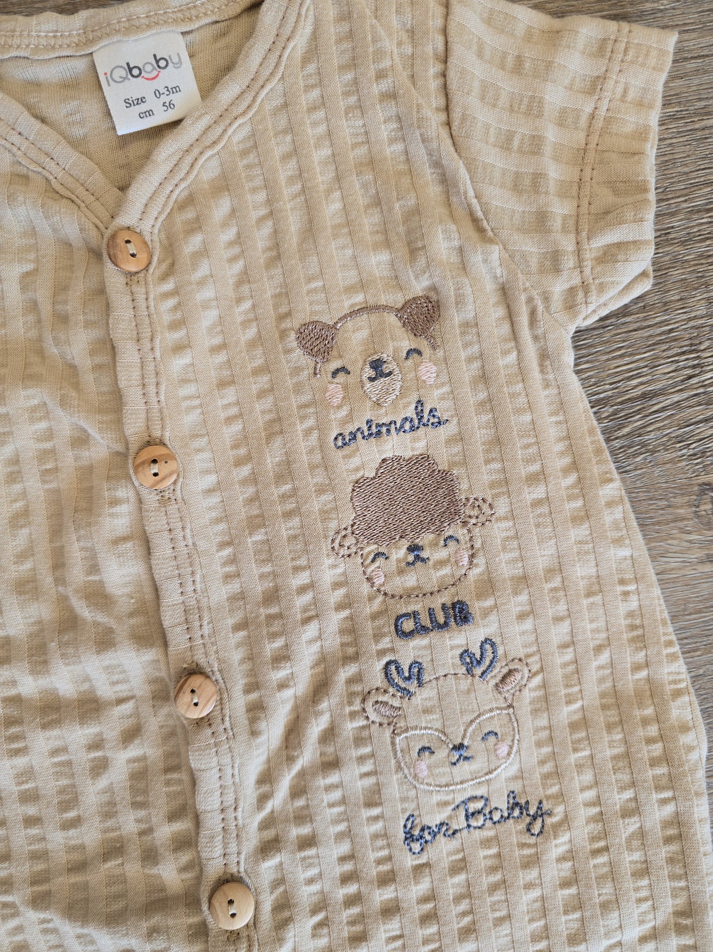 Combinaison bébé coton animaux taille de 0 à 6 mois ref 1212 ALL FOR KIDS
