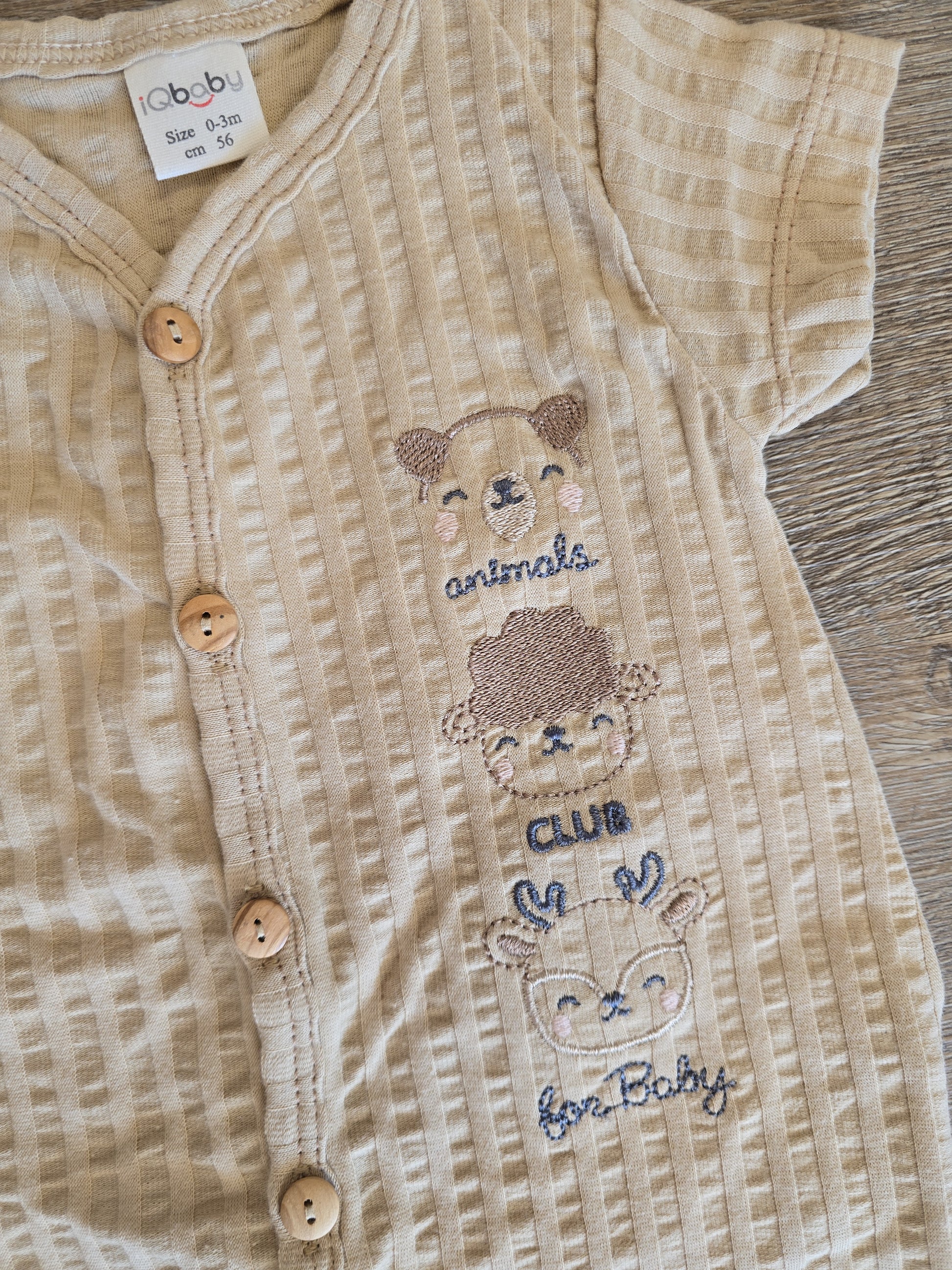 Combinaison bébé coton animaux taille de 0 à 6 mois ref 1212 ALL FOR KIDS