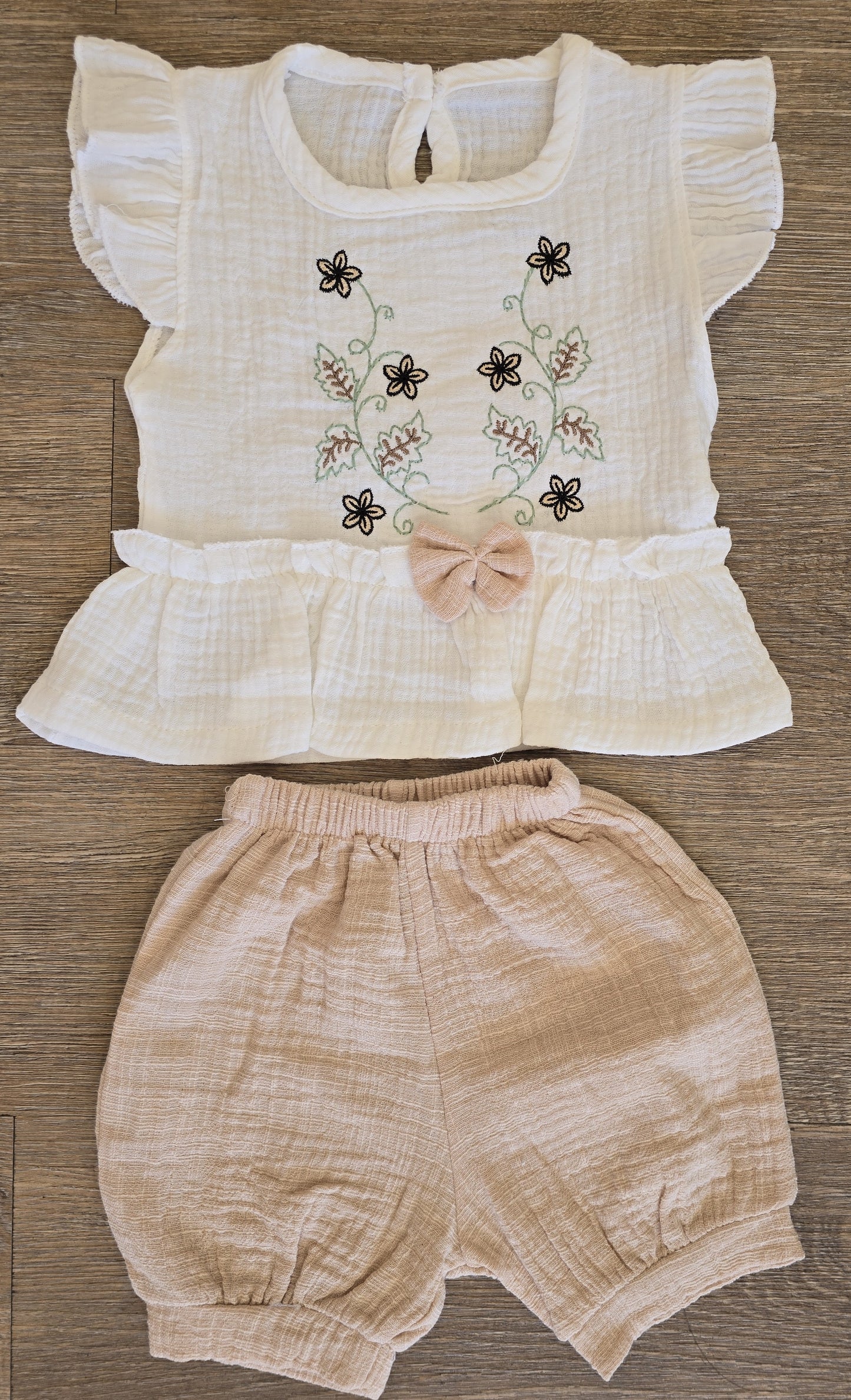 Ensemble bébé fille gaze de coton taille de 9 à 24 mois ref 36 ALL FOR KIDS