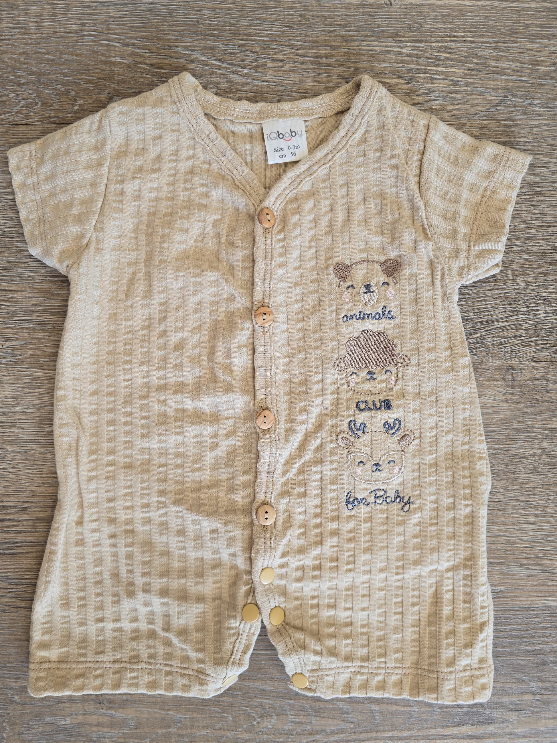 Combinaison bébé coton animaux taille de 0 à 6 mois ref 1212 ALL FOR KIDS