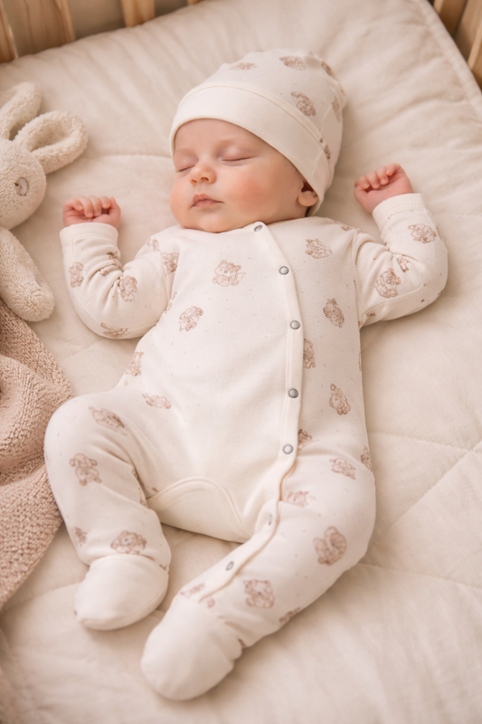 Pyjama bébé fille avec bonnet coton taille de 0 à 6 mois ref 14 ALL FOR KIDS