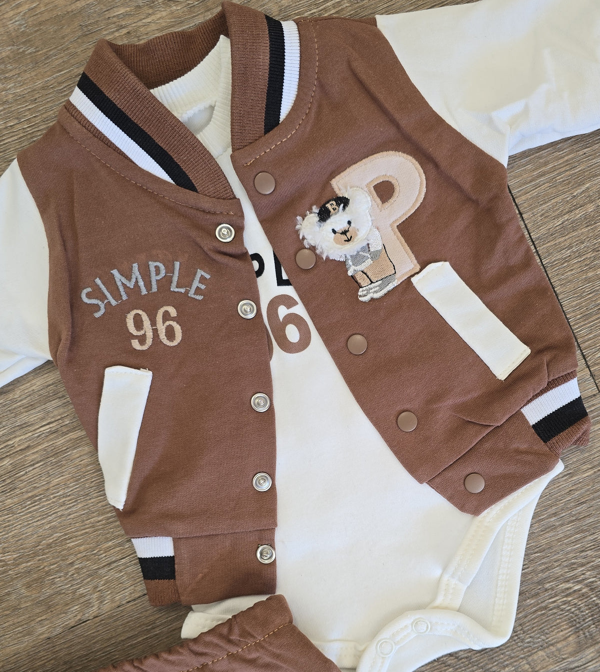 Ensemble bébé garçon 3 pièces teddy 100 % coton taille de 0 à 6 mois ALL FOR KIDS