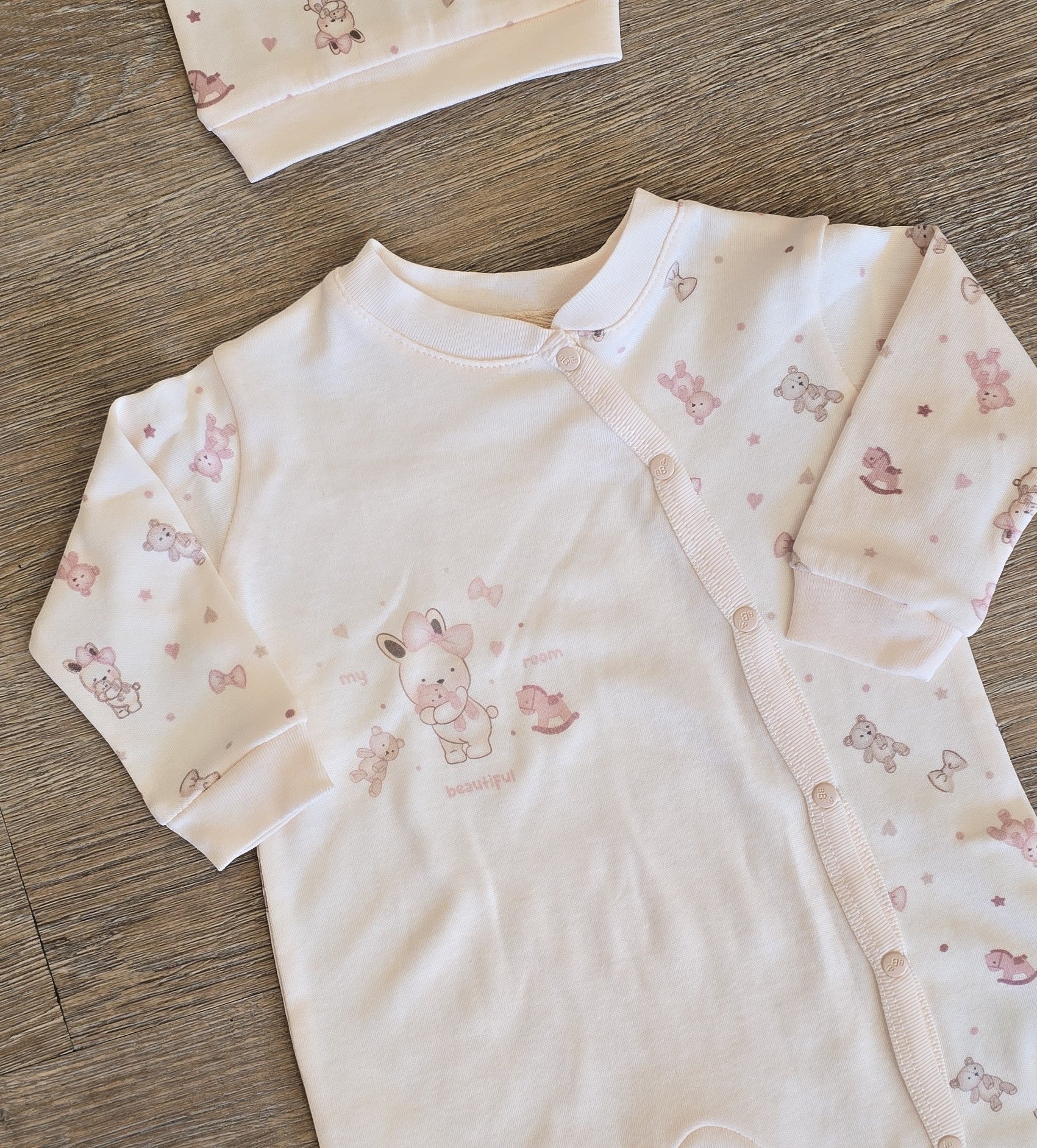 Pyjama bébé fille coton taille de 0 à 6 mois ref 12 ALL FOR KIDS