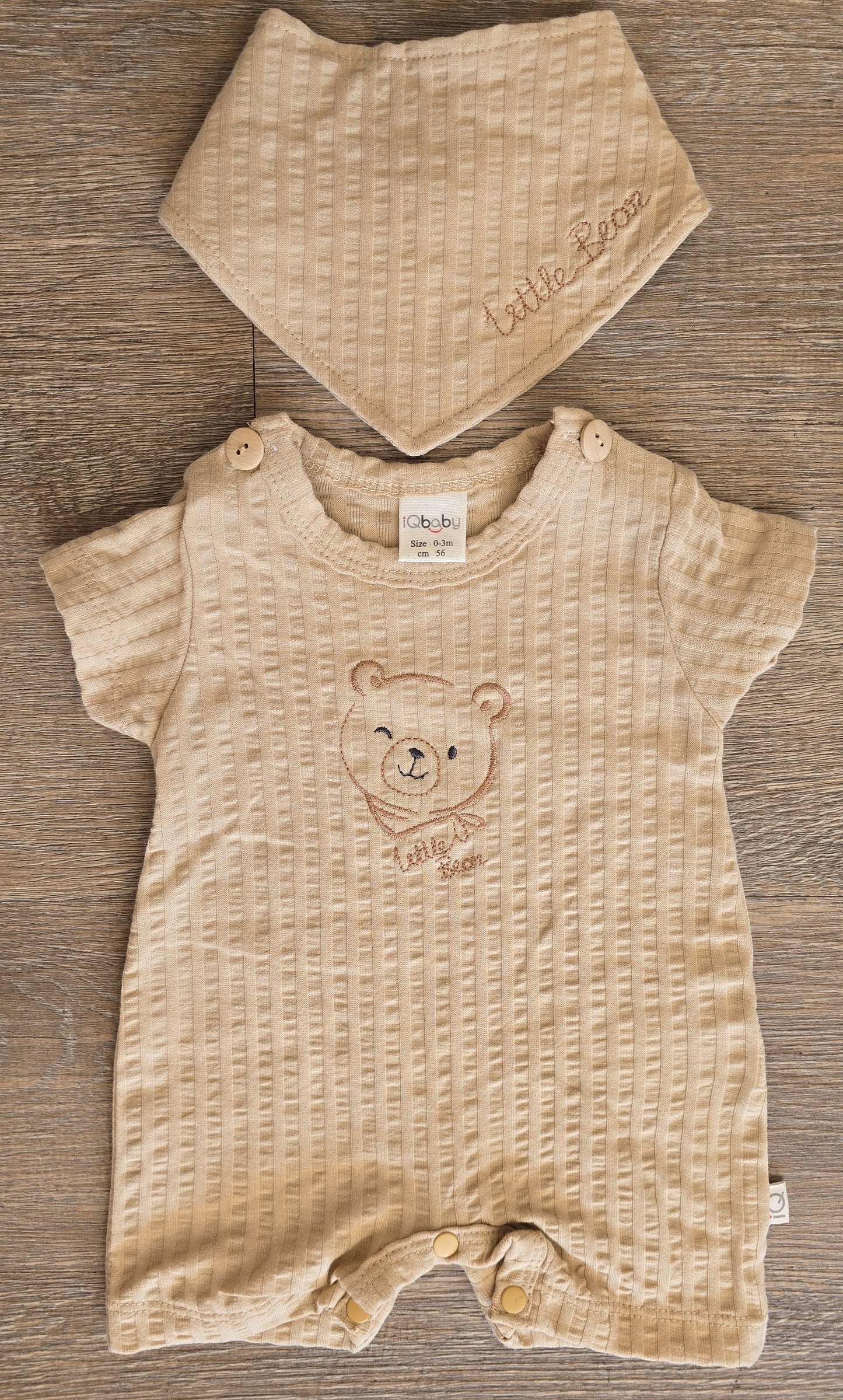 Ensemble bébé barboteuse et bandana coton taille de 0 à 9 mois ref 1207 ALL FOR KIDS