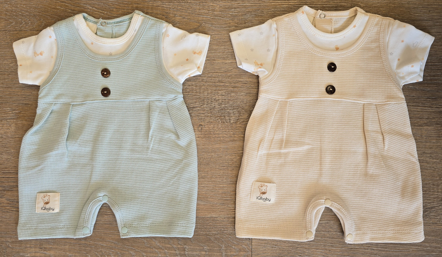 Barboteuse bébé mixte coton taille de 0 à 6 mois ref 1218 ALL FOR KIDS