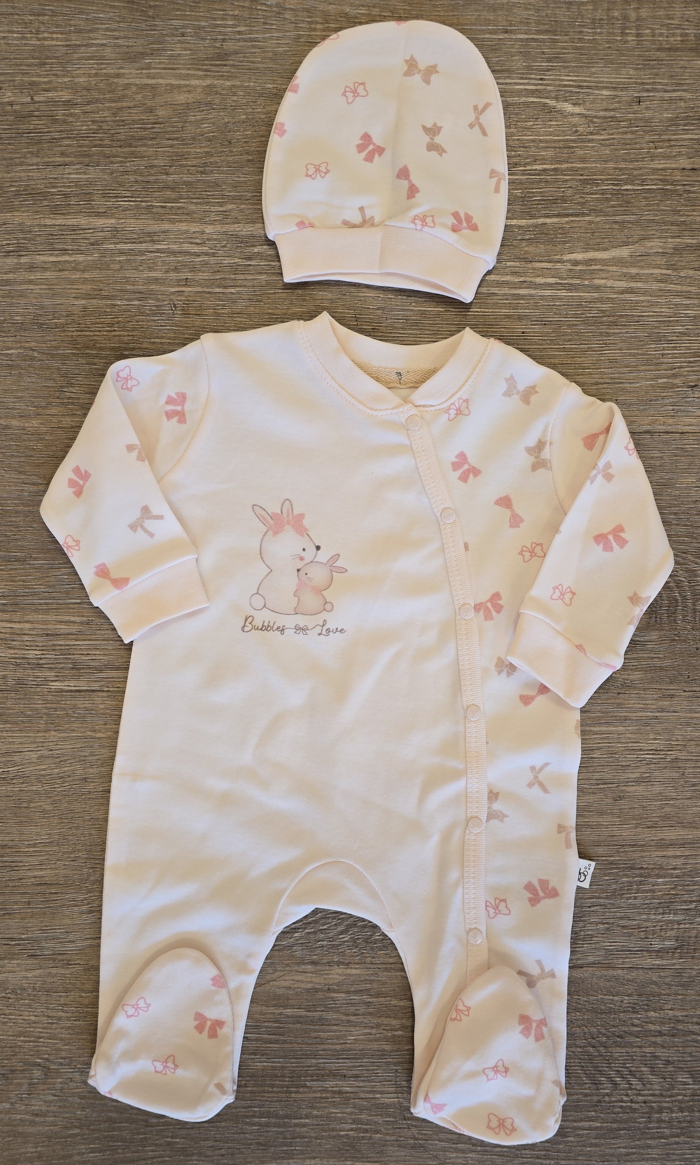 Pyjama bébé fille coton taille 0 à 6 mois ouverture pression ref 13 ALL FOR KIDS