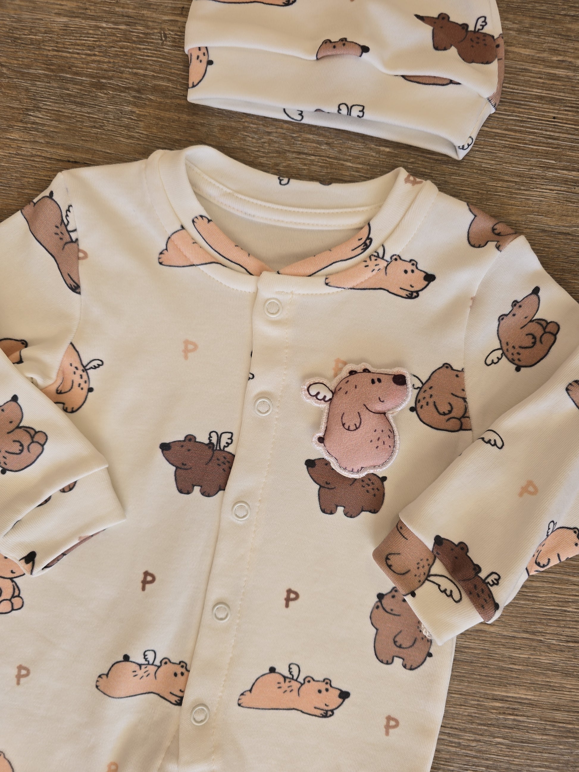 Pyjama bébé garçon coton avec bonnet taille de 3 à 9 mois ref 6 ALL FOR KIDS