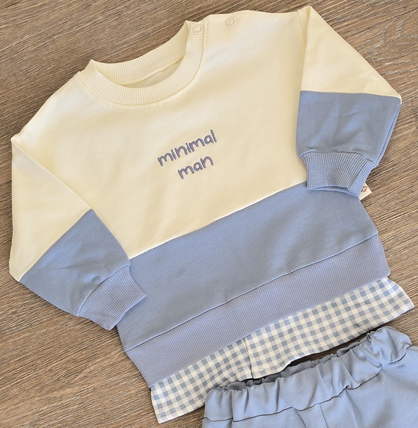 Ensemble bébé garçon 100 % coton beige et vert taille de 9 à 24 mois ALL FOR KIDS