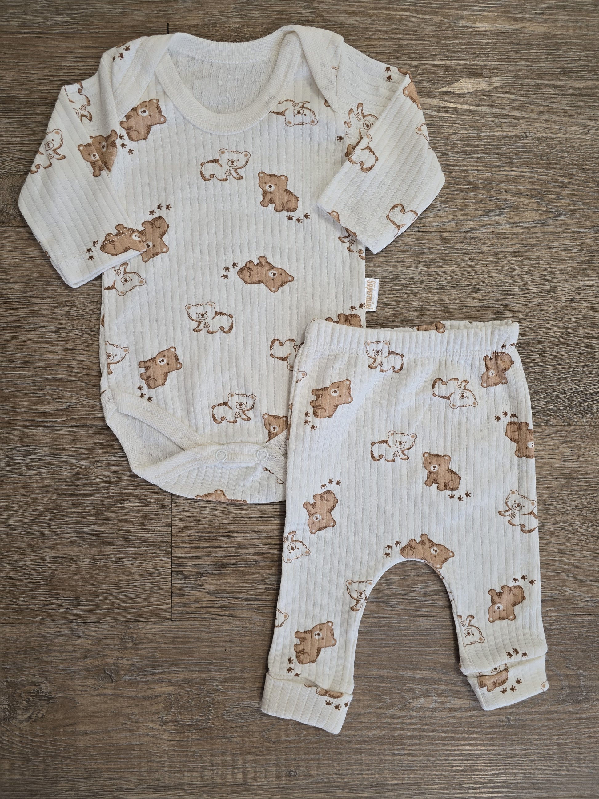 Ensemble bébé body et pantalon unisexe taille de                          100% coton ref 0116 ALL FOR KIDS