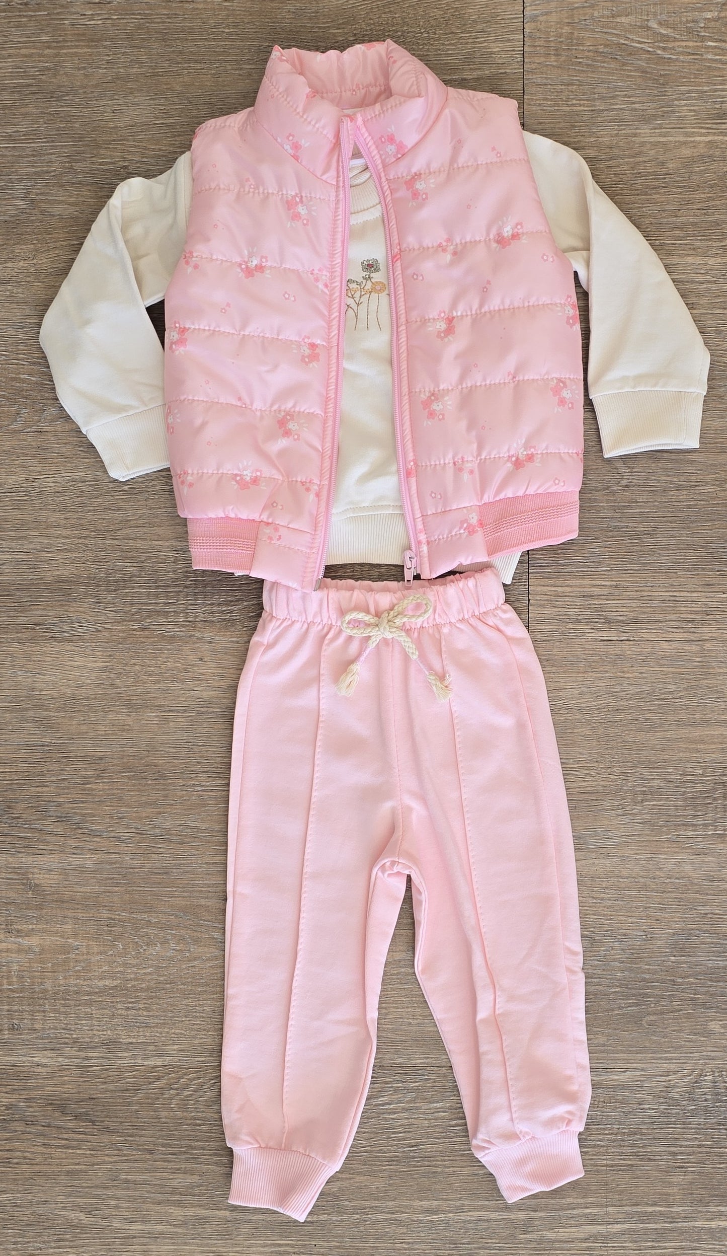 Ensemble fille manteau sans manche pull et pantalon ALL FOR KIDS