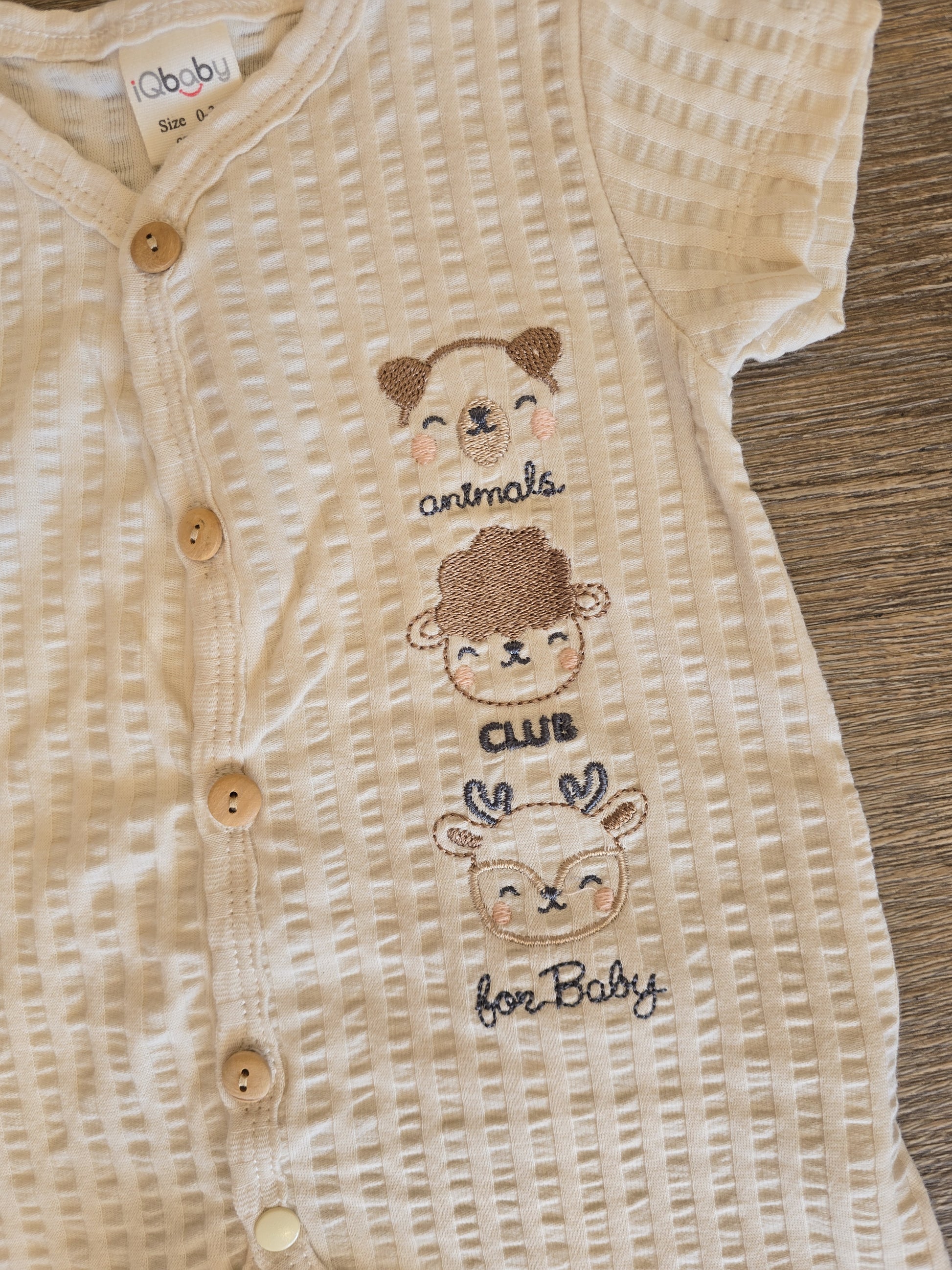 Combinaison bébé coton animaux taille de 0 à 6 mois ref 1212 ALL FOR KIDS