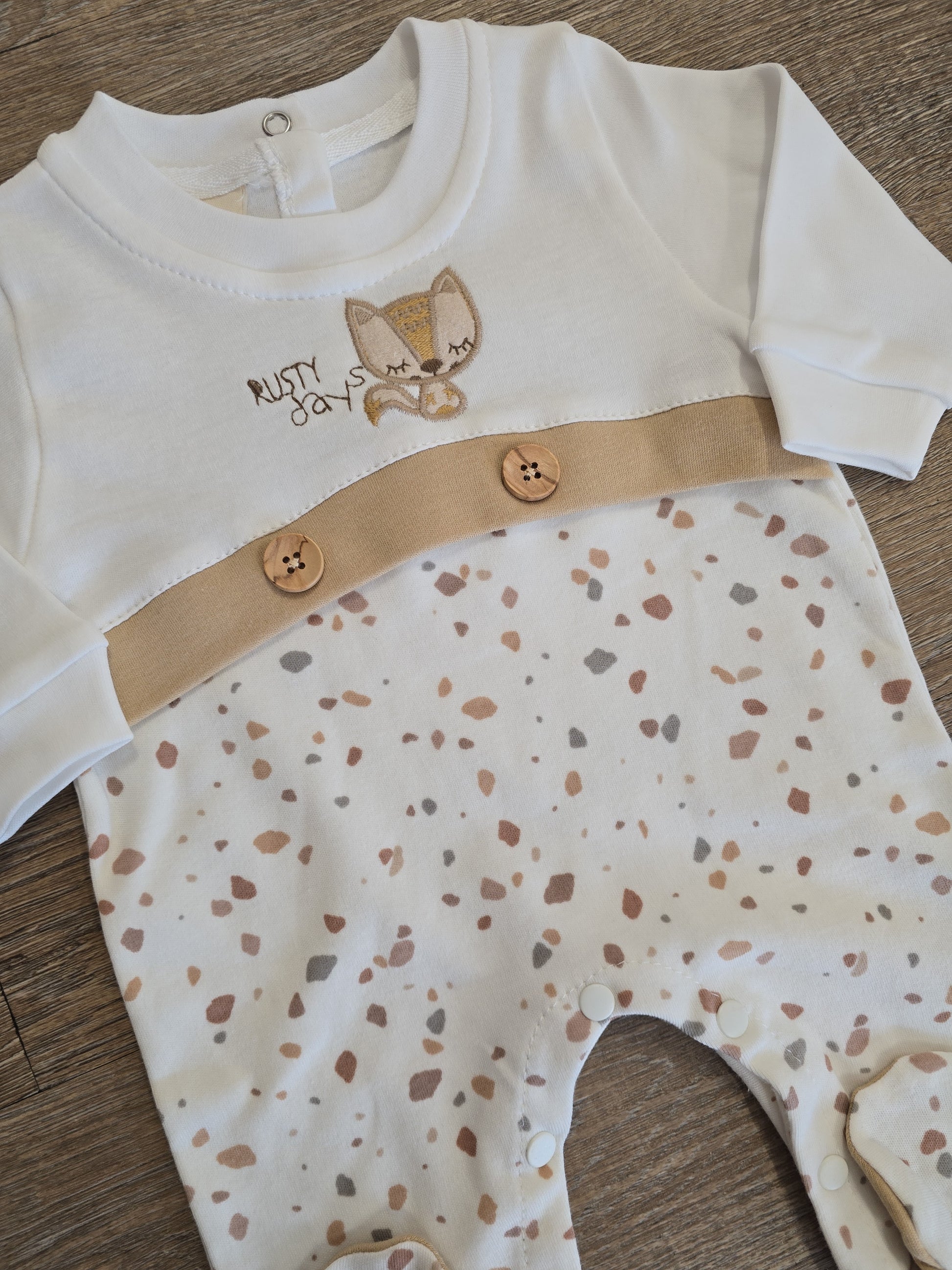 Pyjama bébé mixte renard taille de 3 à 9 mois 100% coton ref 1152 ALL FOR KIDS