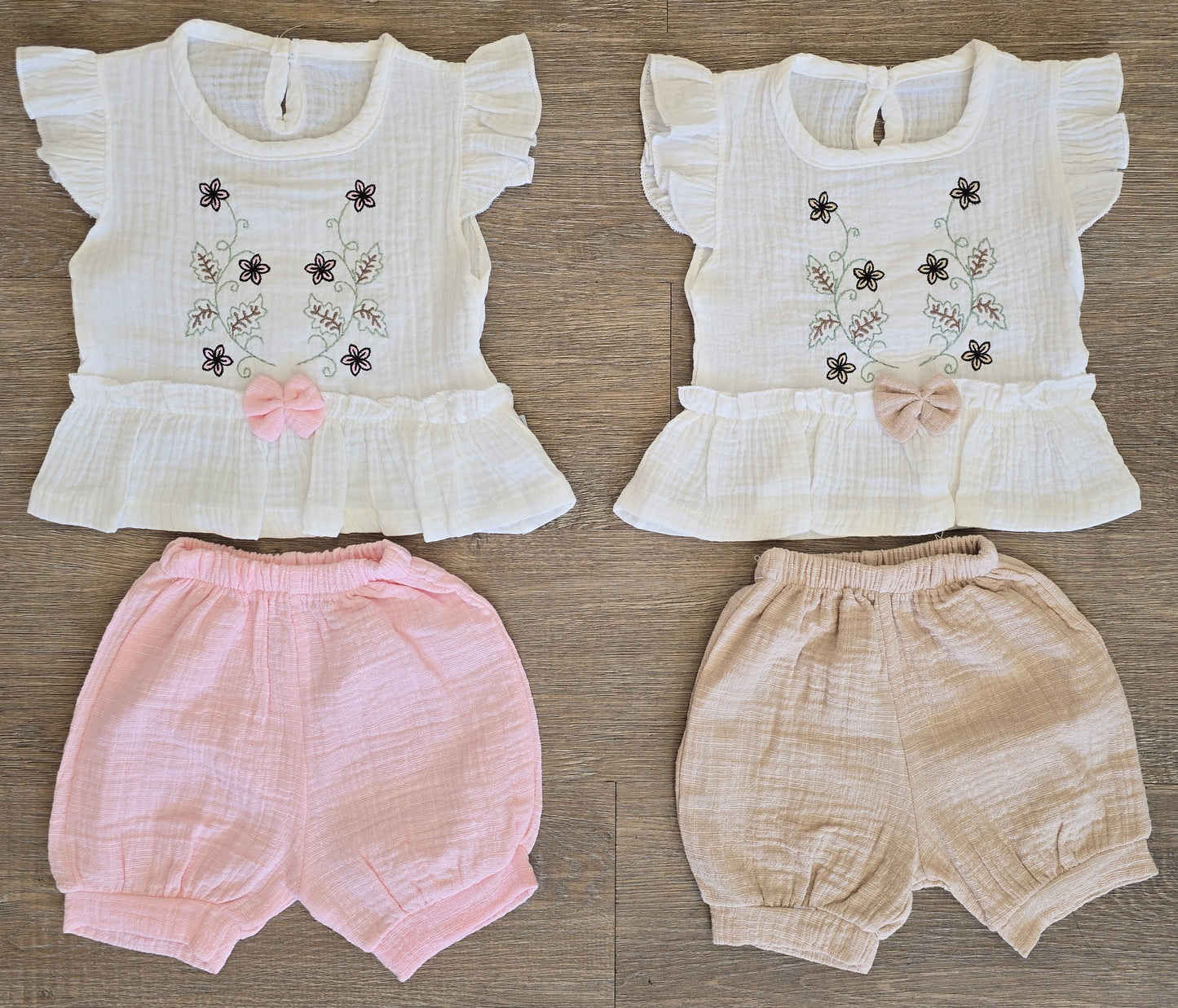 Ensemble bébé fille gaze de coton taille de 9 à 24 mois ref 36 ALL FOR KIDS