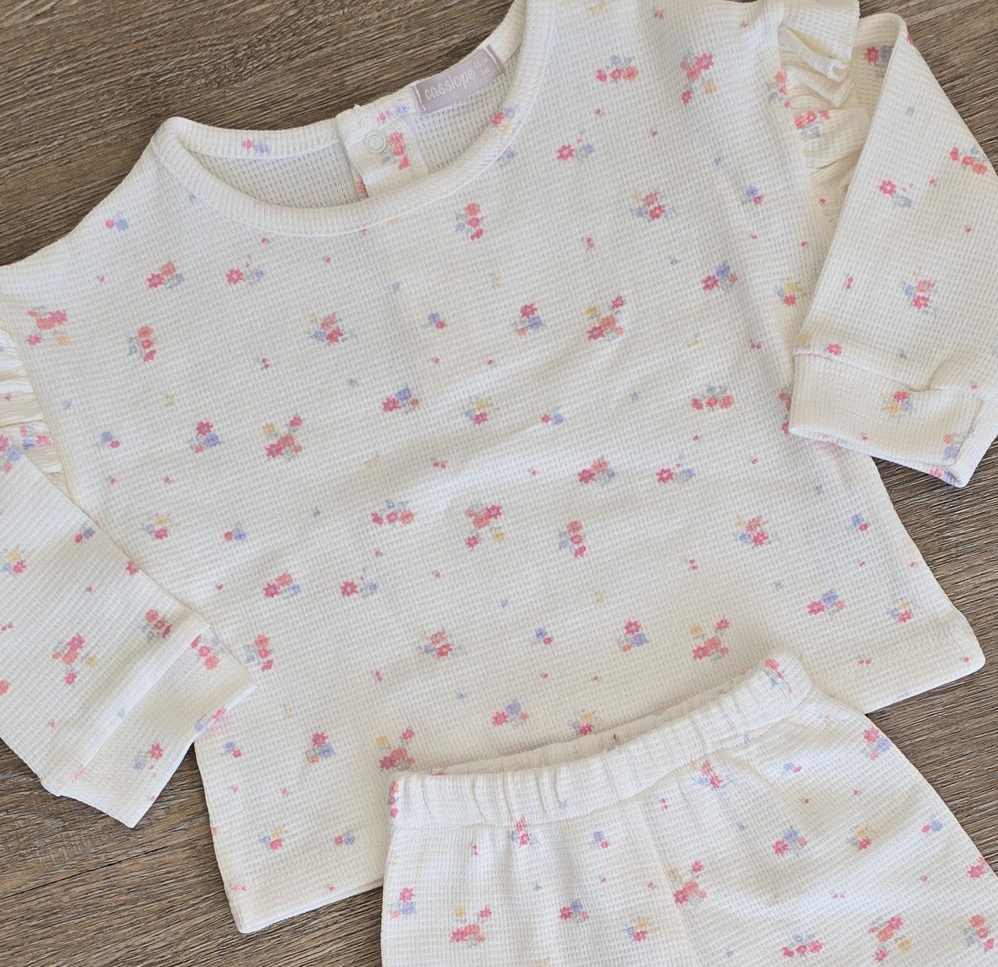 Ensemble fille deux pièces fleuri taille de 6 à 18 mois ALL FOR KIDS