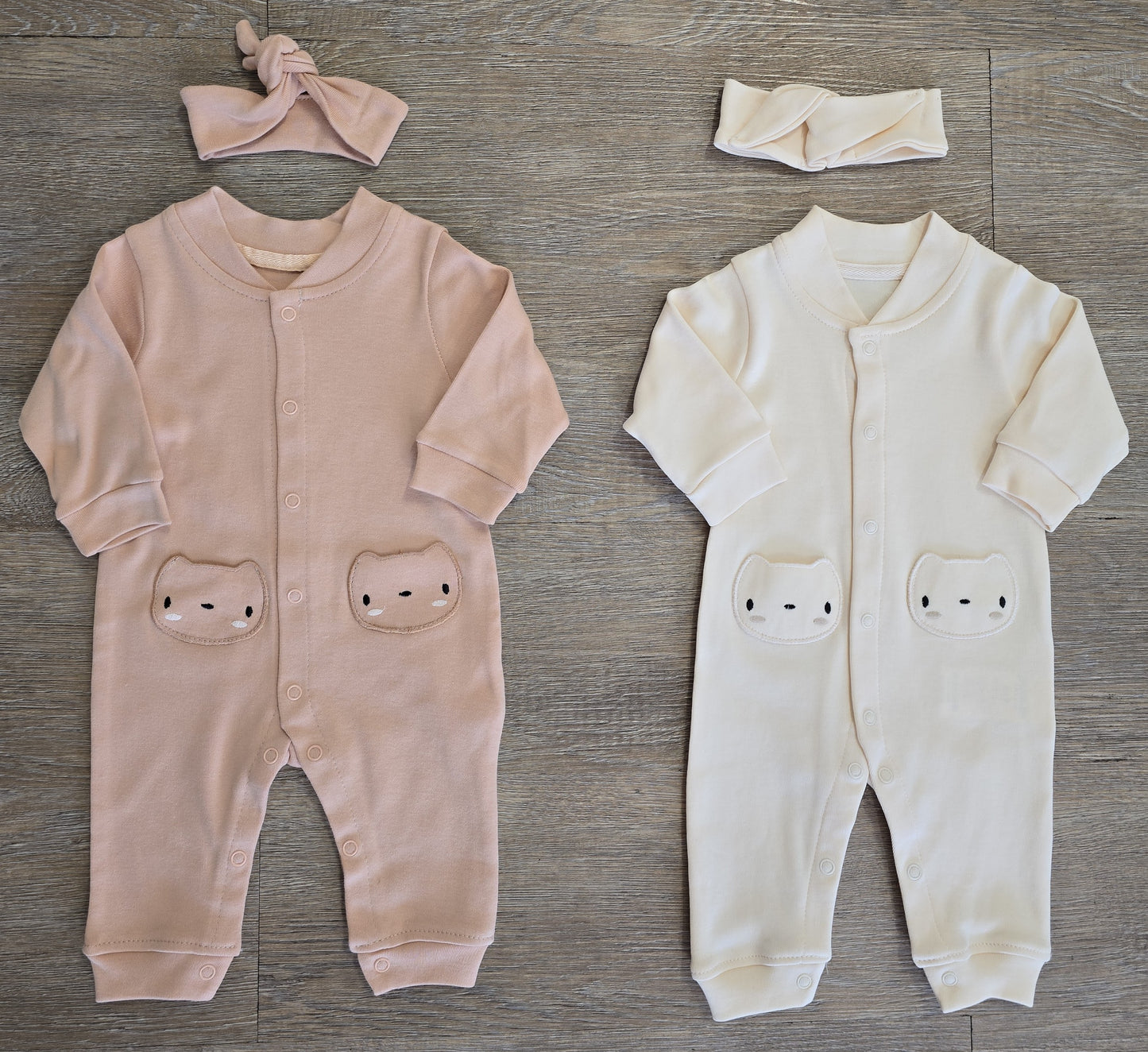 Pyjama bébé mixte ours ouverture intégrale taille de 0 à 6 mois 100% coton ref 1123 ALL FOR KIDS
