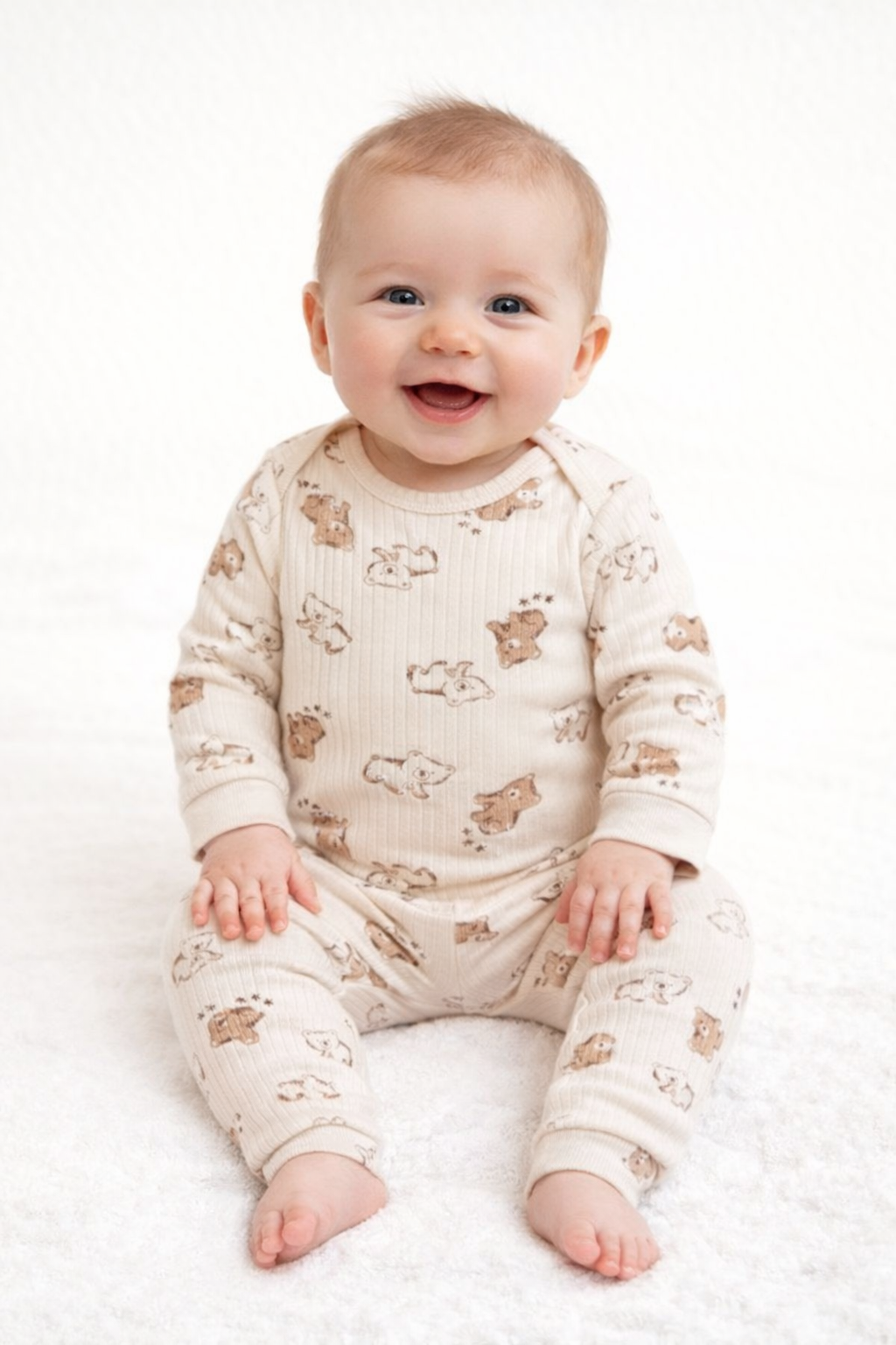 Ensemble bébé body et pantalon unisexe taille de 0 à 6 mois 100% coton ref 0116