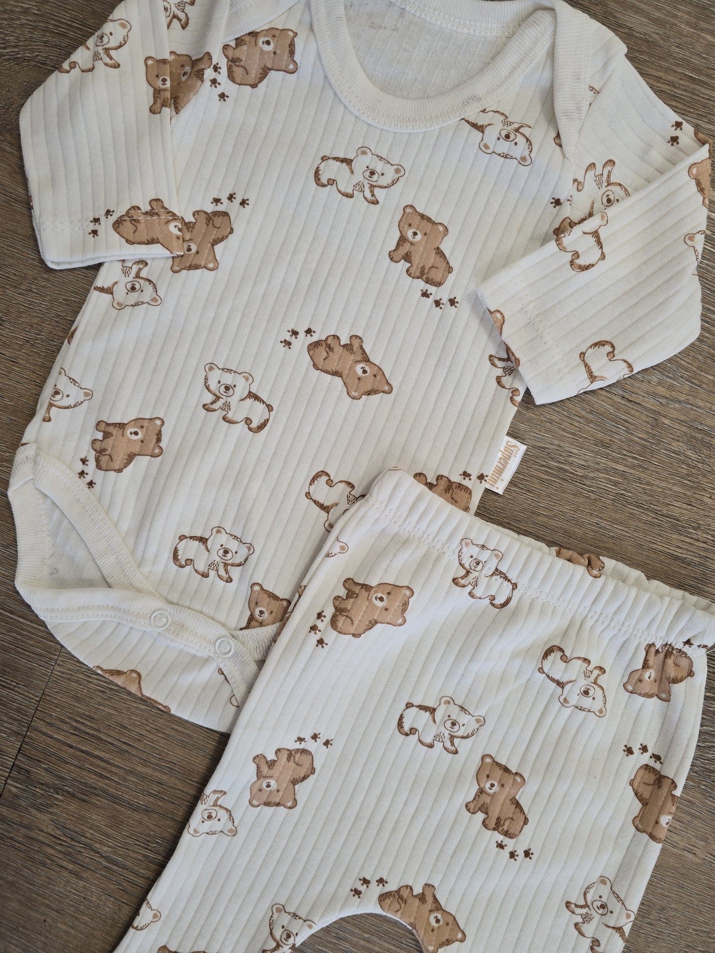 Ensemble bébé body et pantalon unisexe taille de                          100% coton ref 0116 ALL FOR KIDS