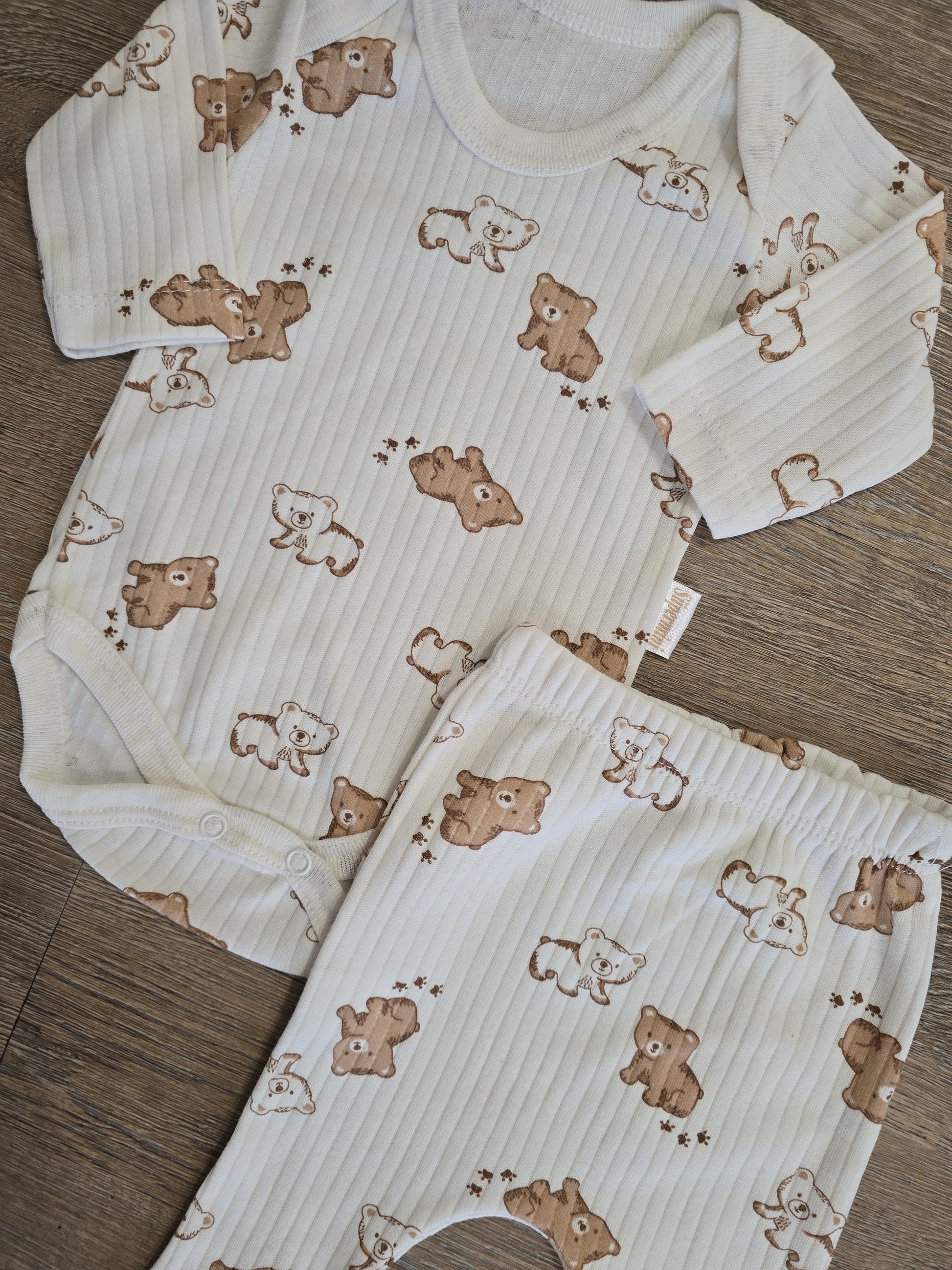 Ensemble bébé body et pantalon unisexe taille de                          100% coton ref 0116 ALL FOR KIDS