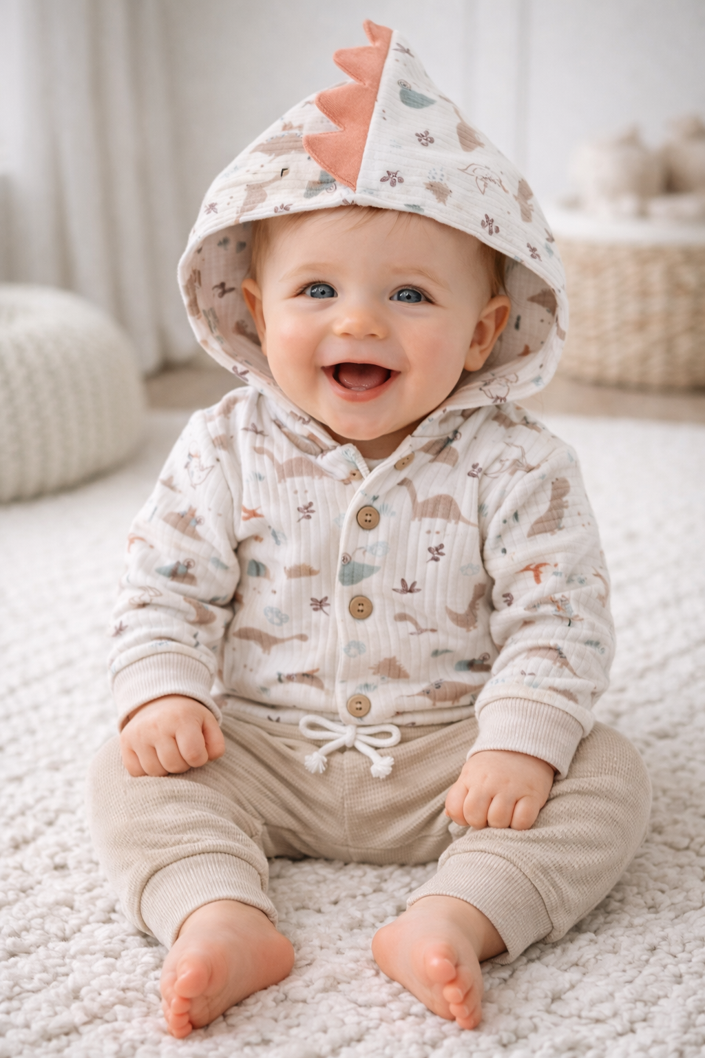 Ensemble bébé garçon dinosaure 3 pièces taille de 6 à 12 mois ref 3006 ALL FOR KIDS