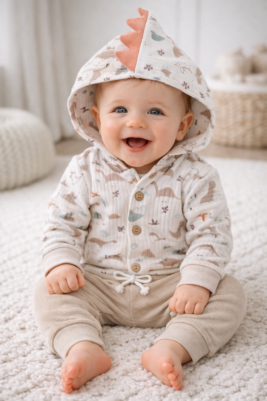 Ensemble bébé garçon dinosaure 3 pièces taille de 6 à 12 mois ref 3006 ALL FOR KIDS