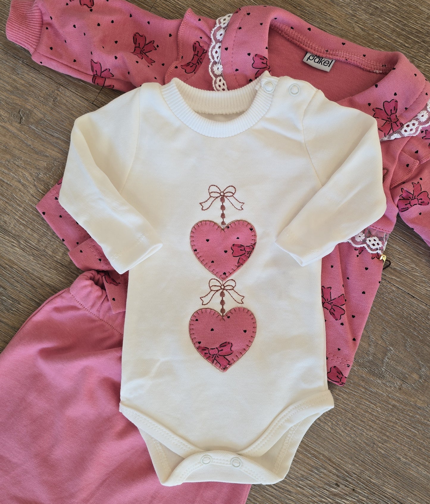 Ensemble bébé fille 100% coton taille de 0 à 9 mois ref 1369 ALL FOR KIDS
