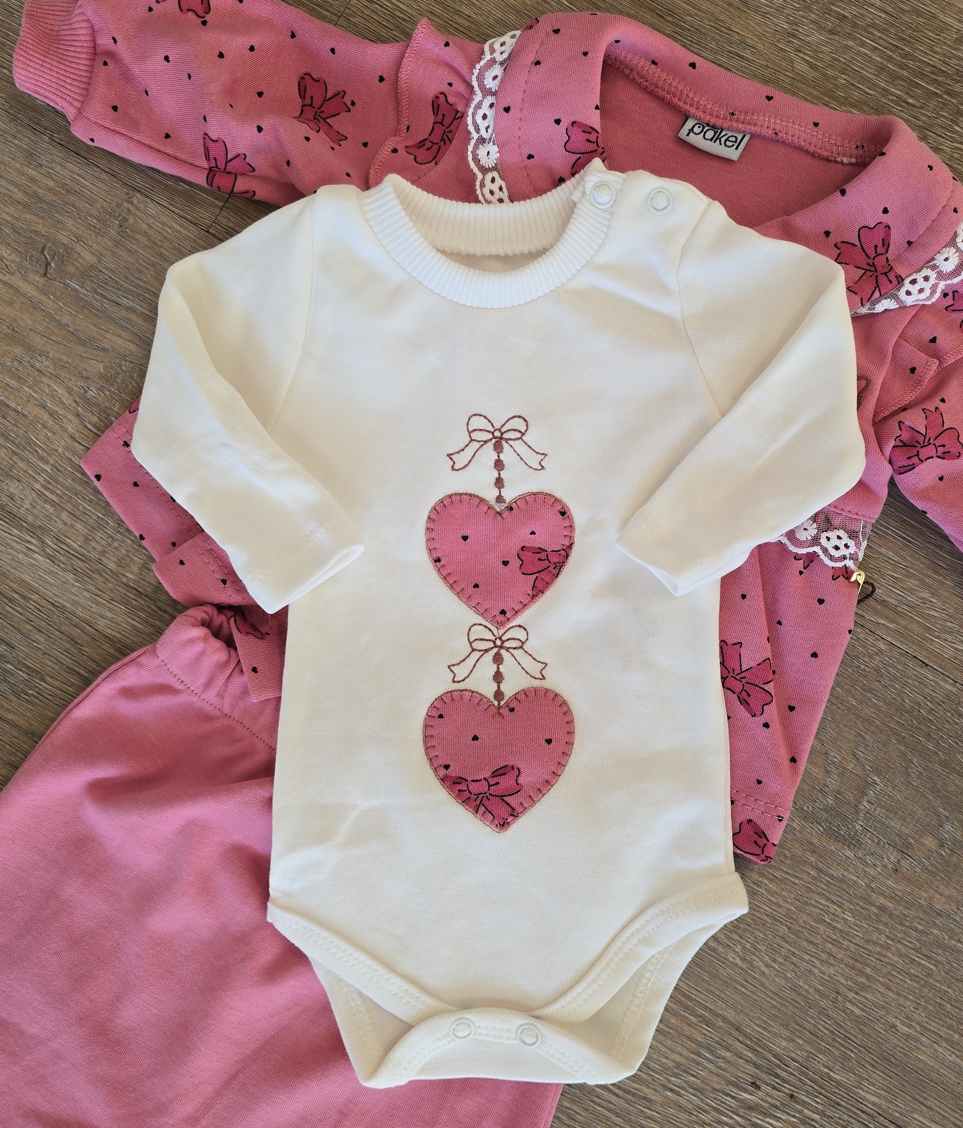 Ensemble bébé fille 100% coton taille de 0 à 9 mois ref 1369 ALL FOR KIDS