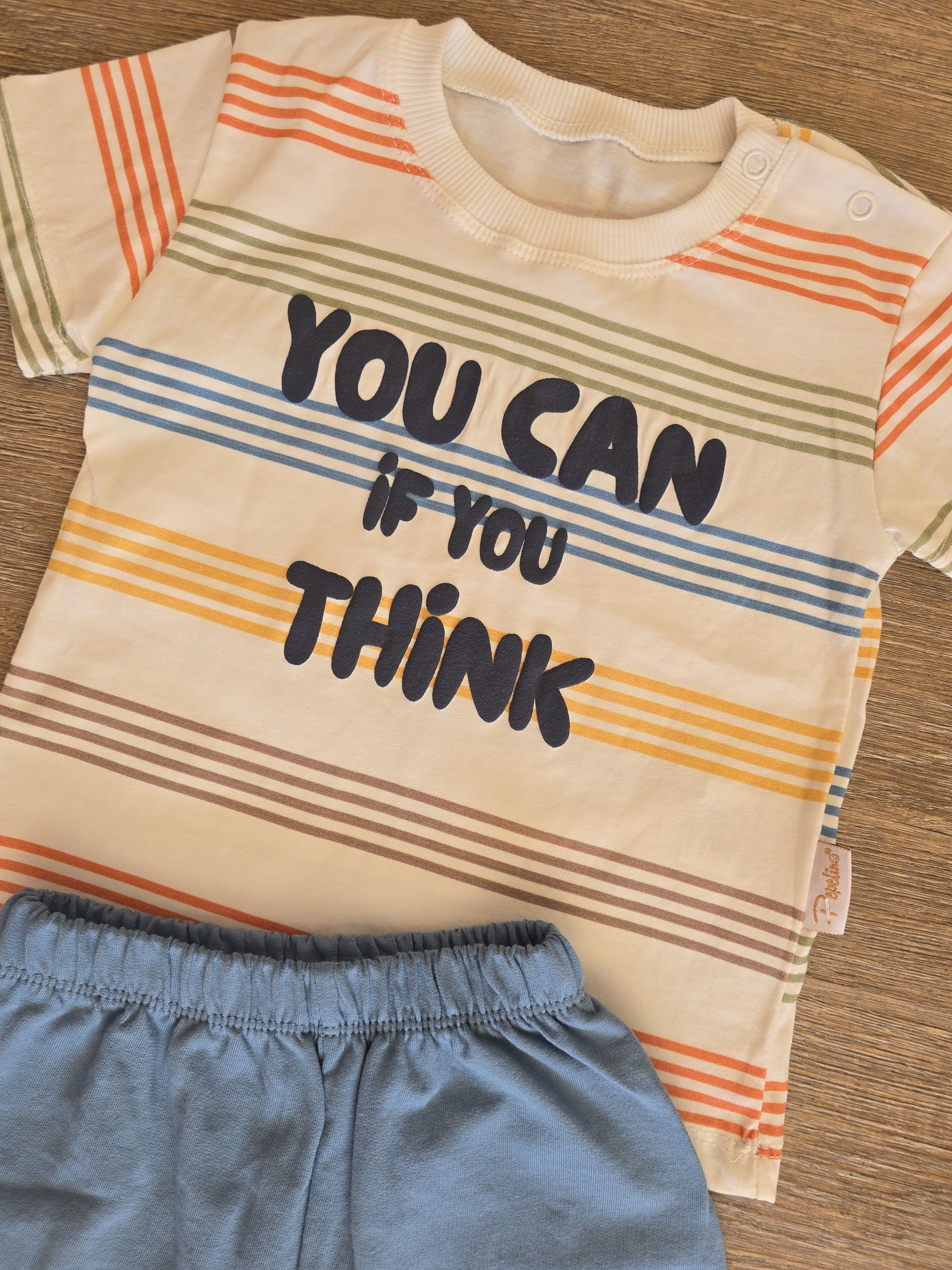 Ensemble bébé garçon tee-shirt et short taille de 6 à 24 mois 100% coton ref 5830 ALL FOR KIDS