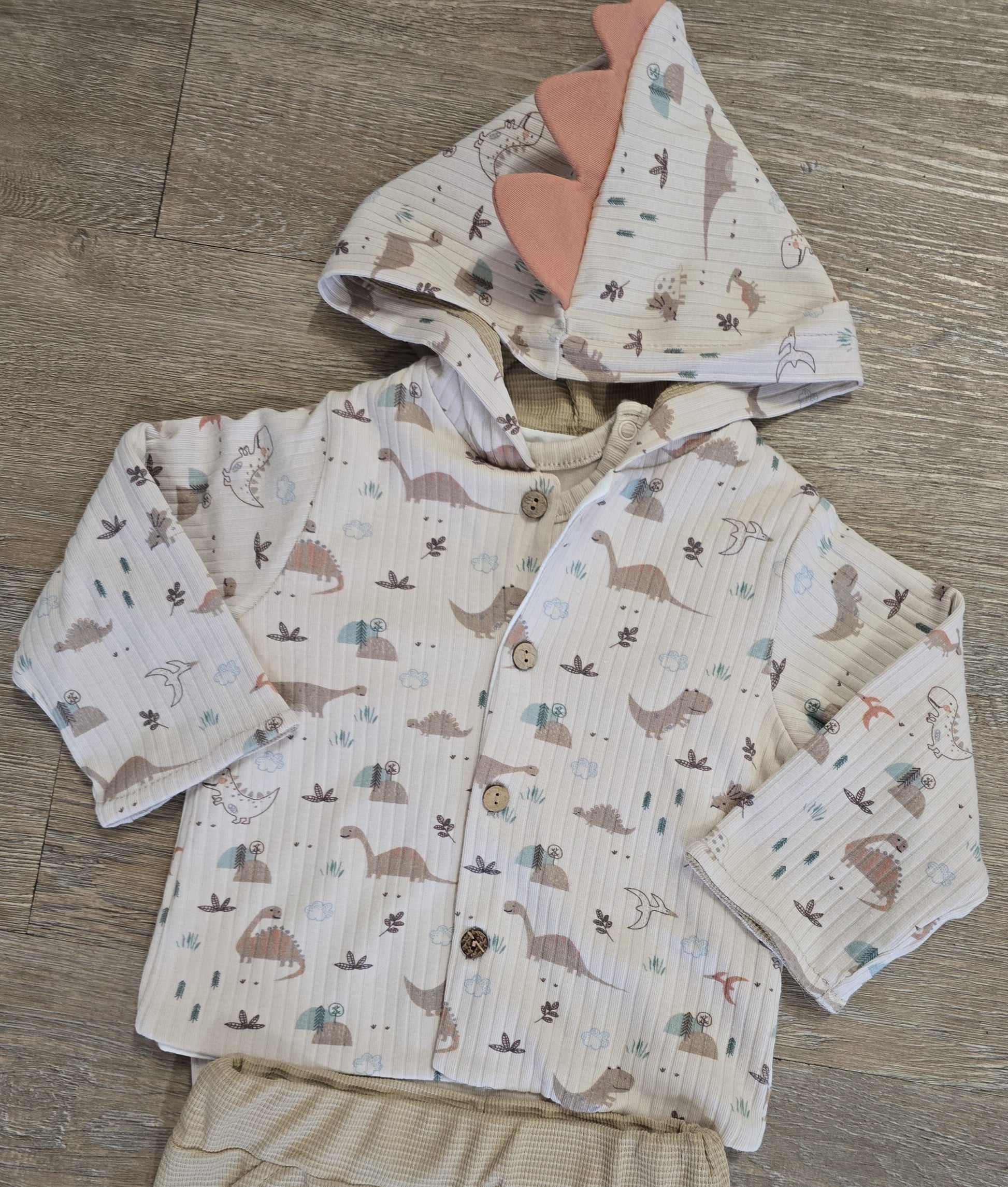 Ensemble bébé garçon dinosaure 3 pièces taille de 6 à 12 mois ref 3006 ALL FOR KIDS