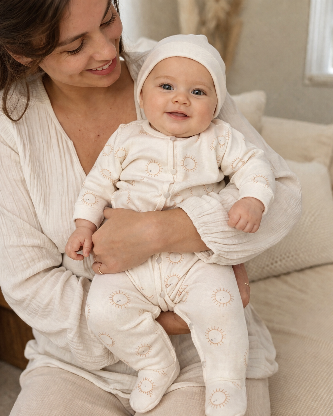 Pyjama bébé garçon avec bonnet 100% coton taille de 0 à 6 mois ref 3      1023 ALL FOR KIDS