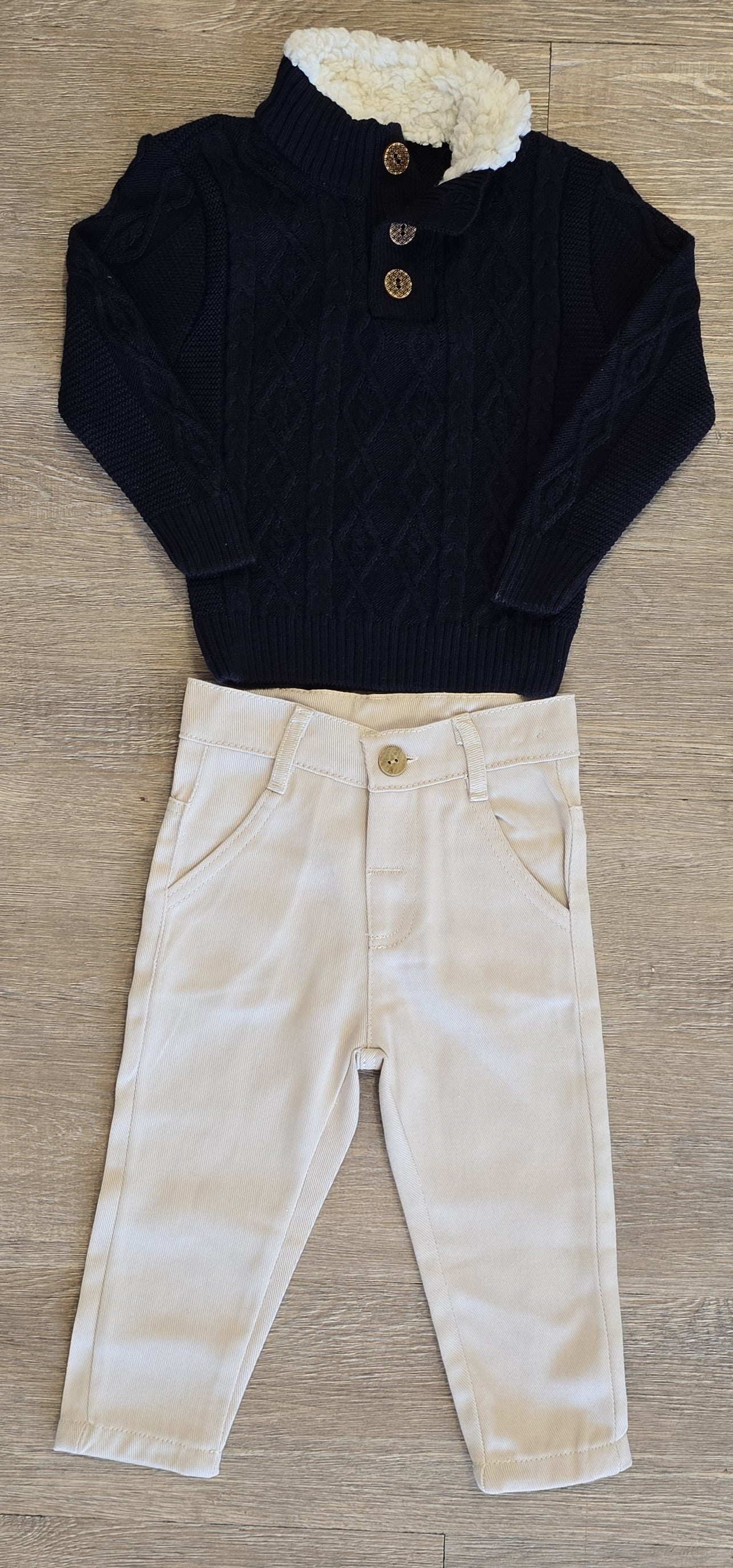 Ensemble garçon chic hiver 100% coton taille de 1 à 4 ans ref 3610 ALL FOR KIDS