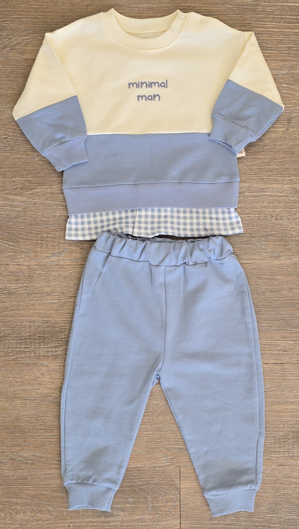 Ensemble bébé garçon 100 % coton beige et vert taille de 9 à 24 mois ALL FOR KIDS