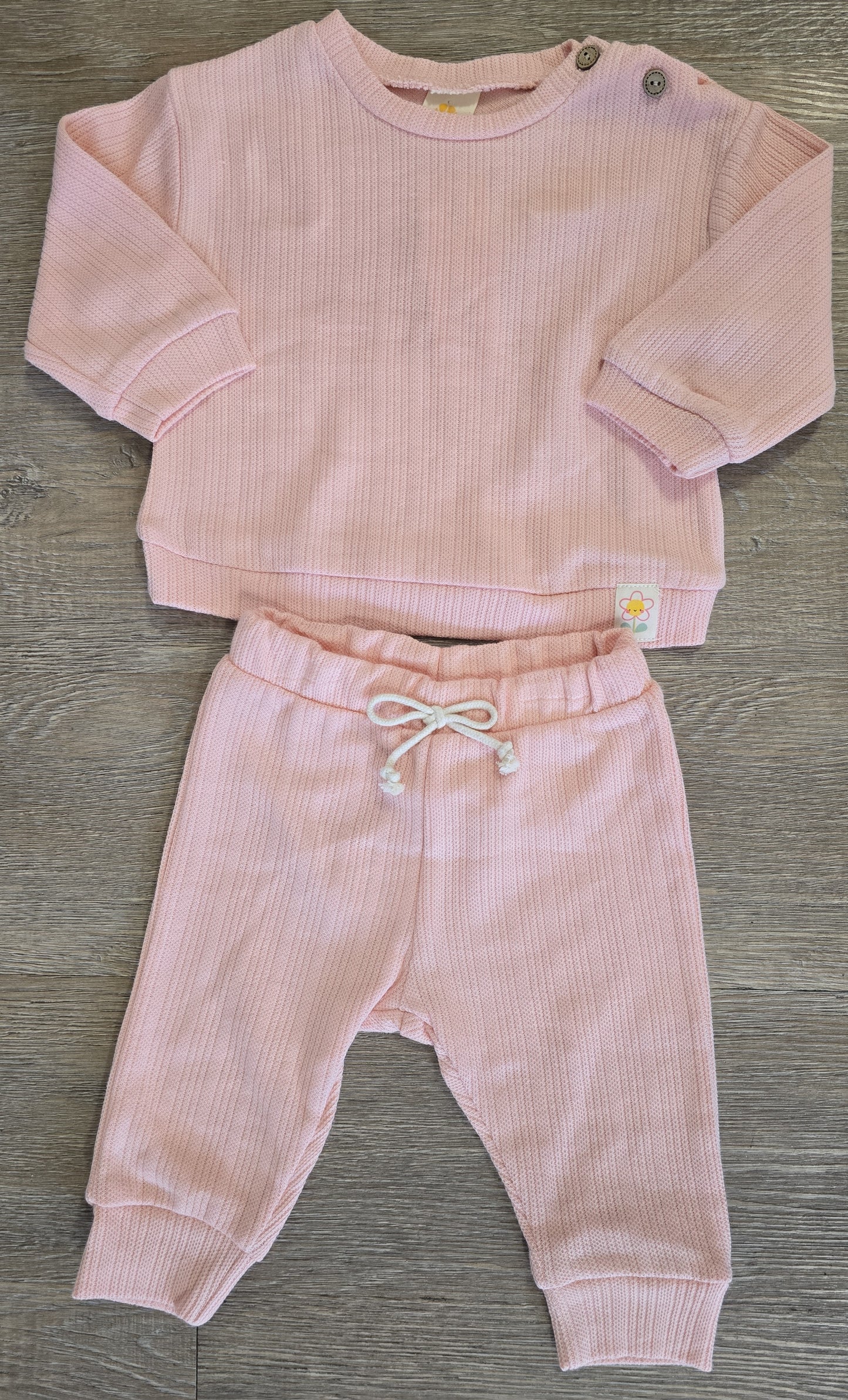 Ensemble bébé fille côtelé taille de 6 à 18 mois ref 9957 ALL FOR KIDS