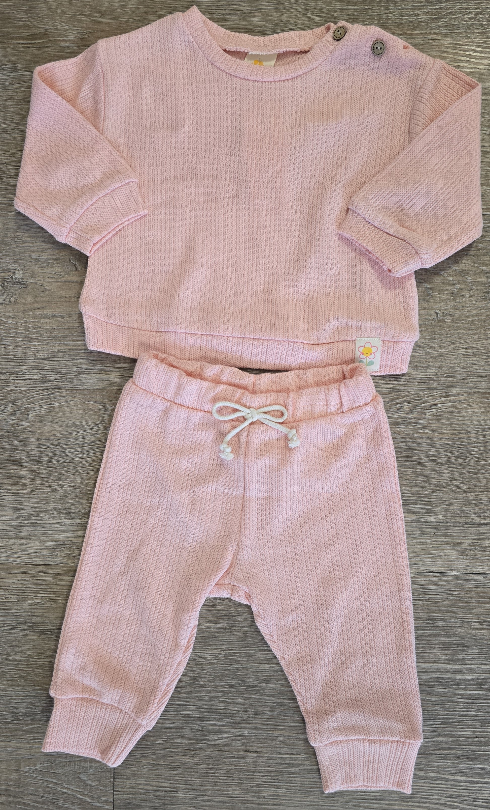 Ensemble bébé fille côtelé taille de 6 à 18 mois ref 9957 ALL FOR KIDS