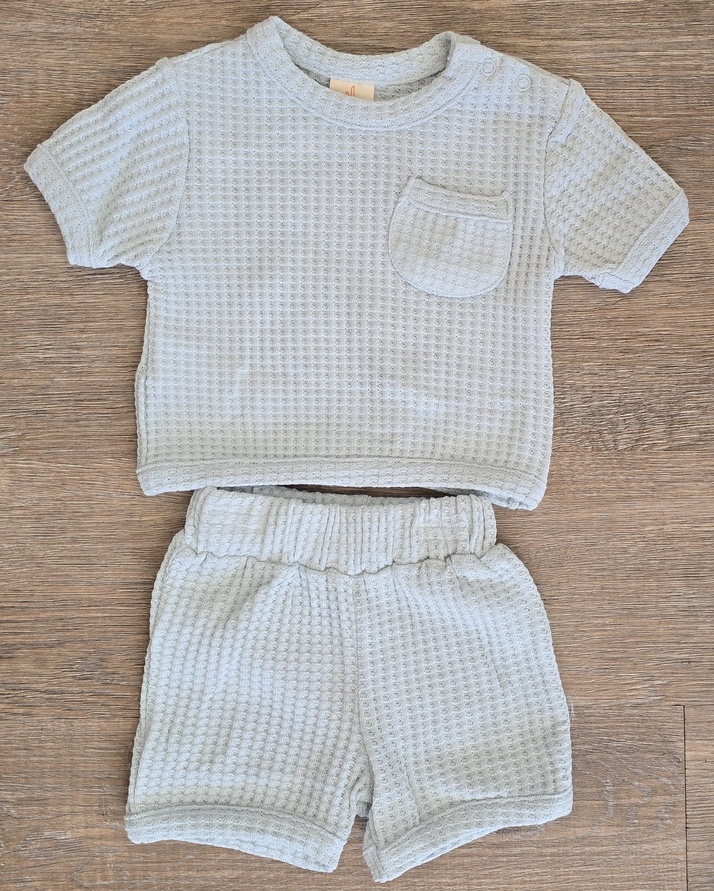 Ensemble bébé garçon bleu ciel coton taille de 3 à 12 mois ref 35 ALL FOR KIDS